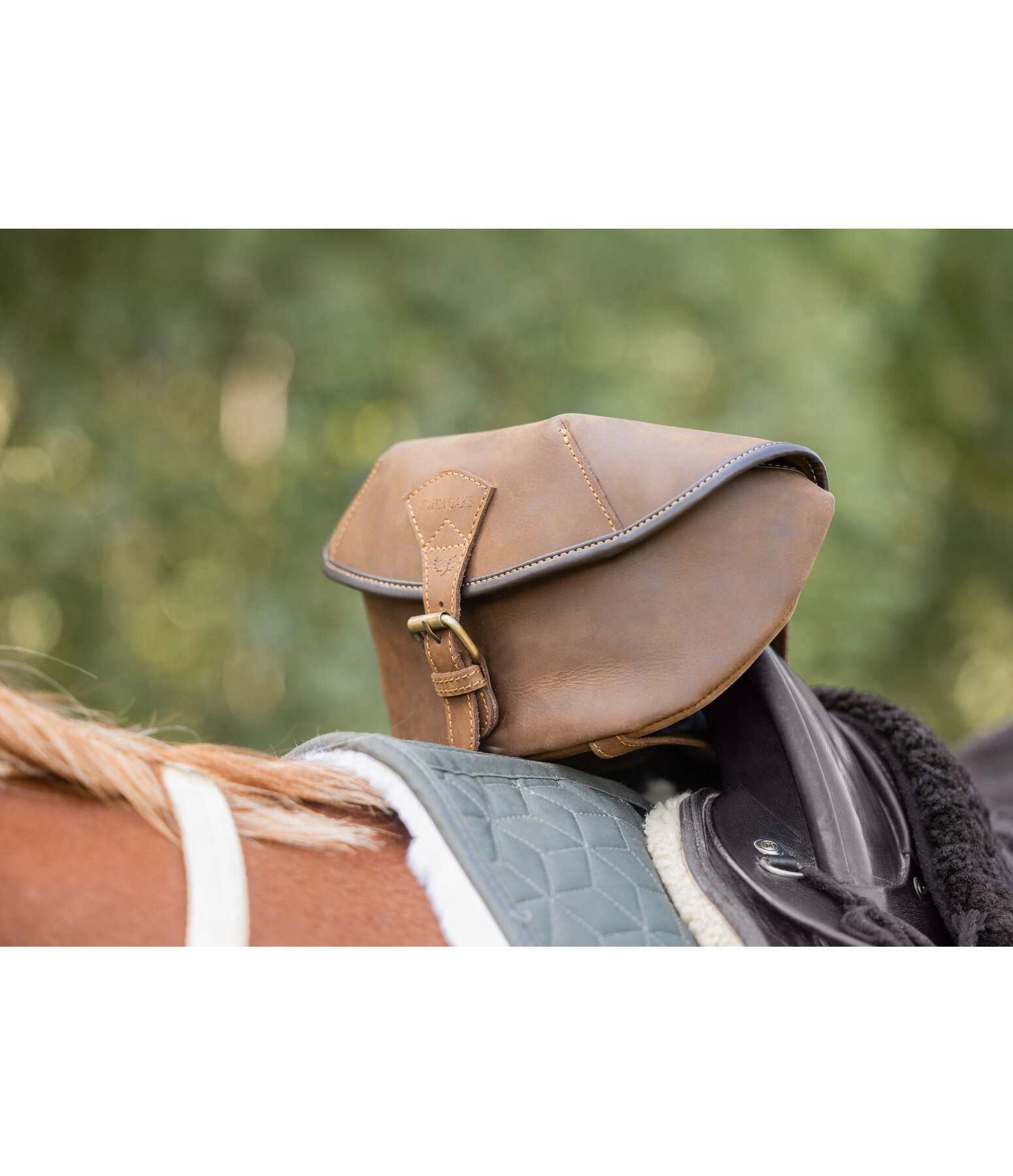 Sacoche de selle en cuir vritable  Himalaya