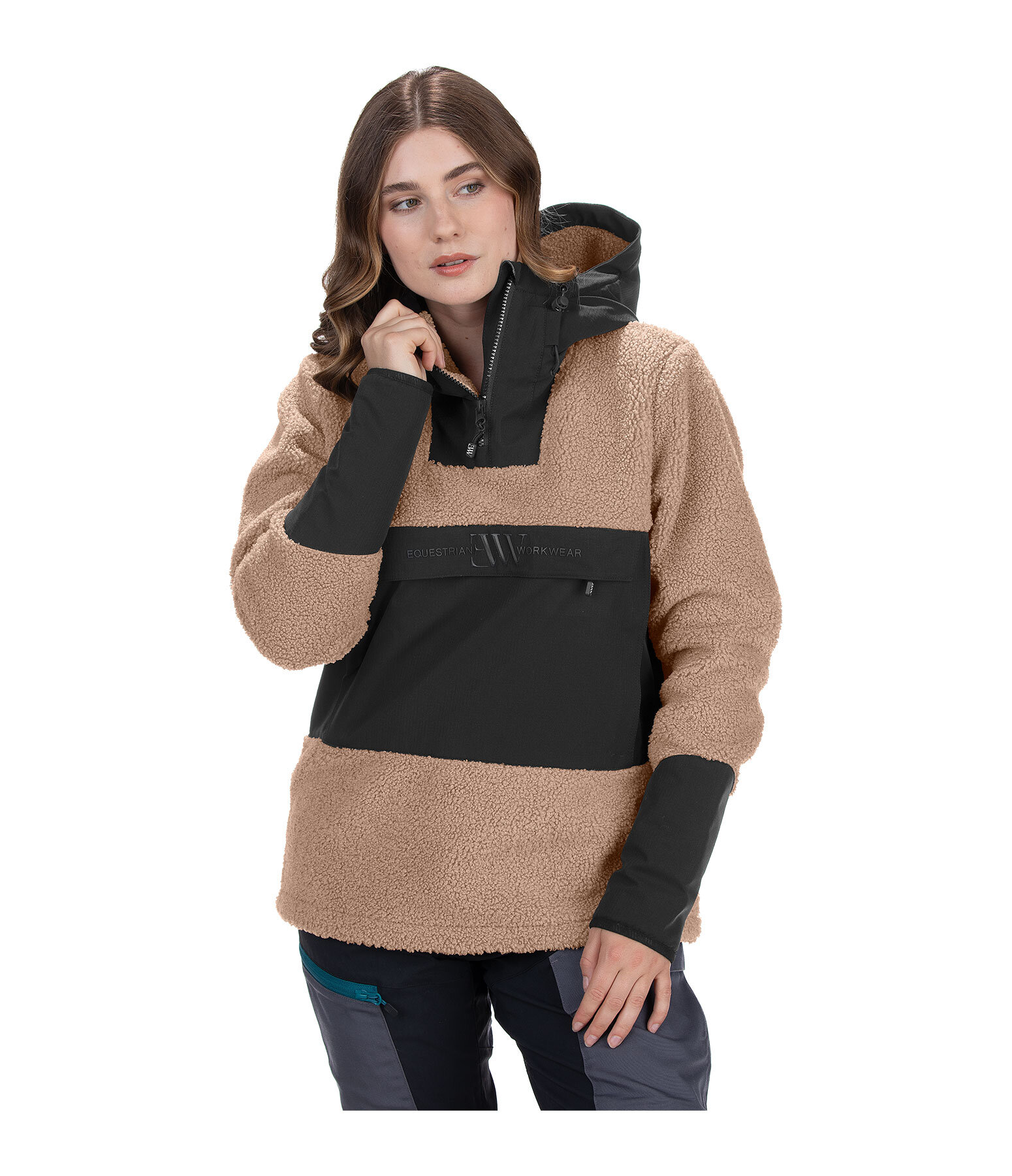 Sweat  capuche en polaire sherpa