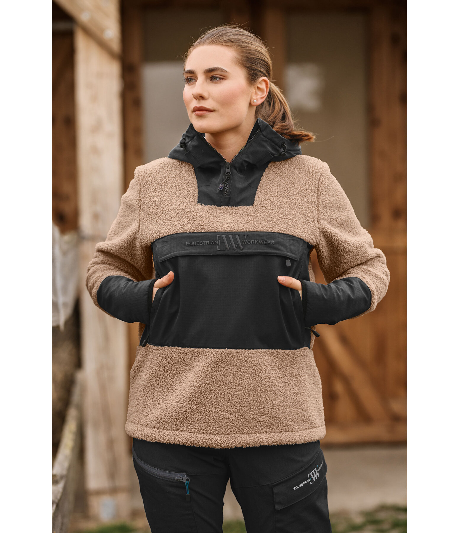 Sweat  capuche en polaire sherpa