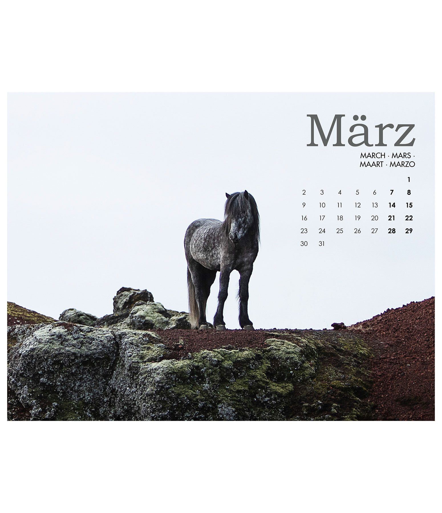 Calendrier Islandais 2026