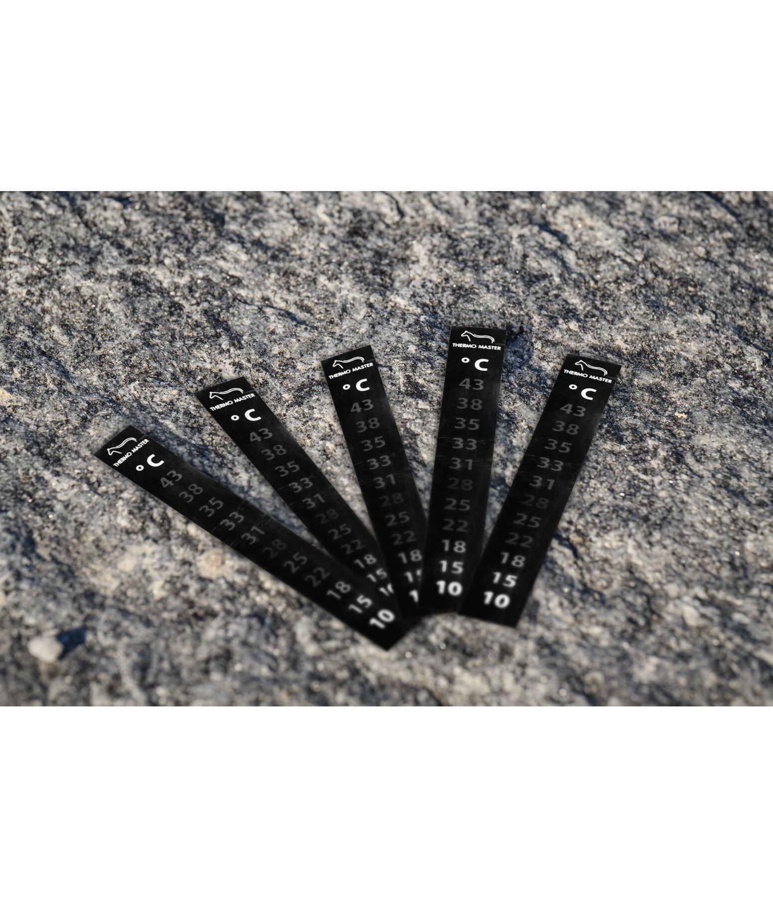 Thermom�tre autocollant pour couverture . Lot de 5.