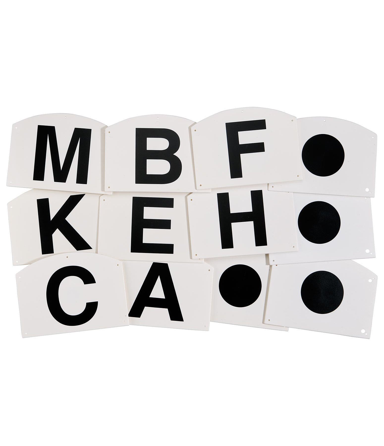 Lot de 12  lettres de dressage