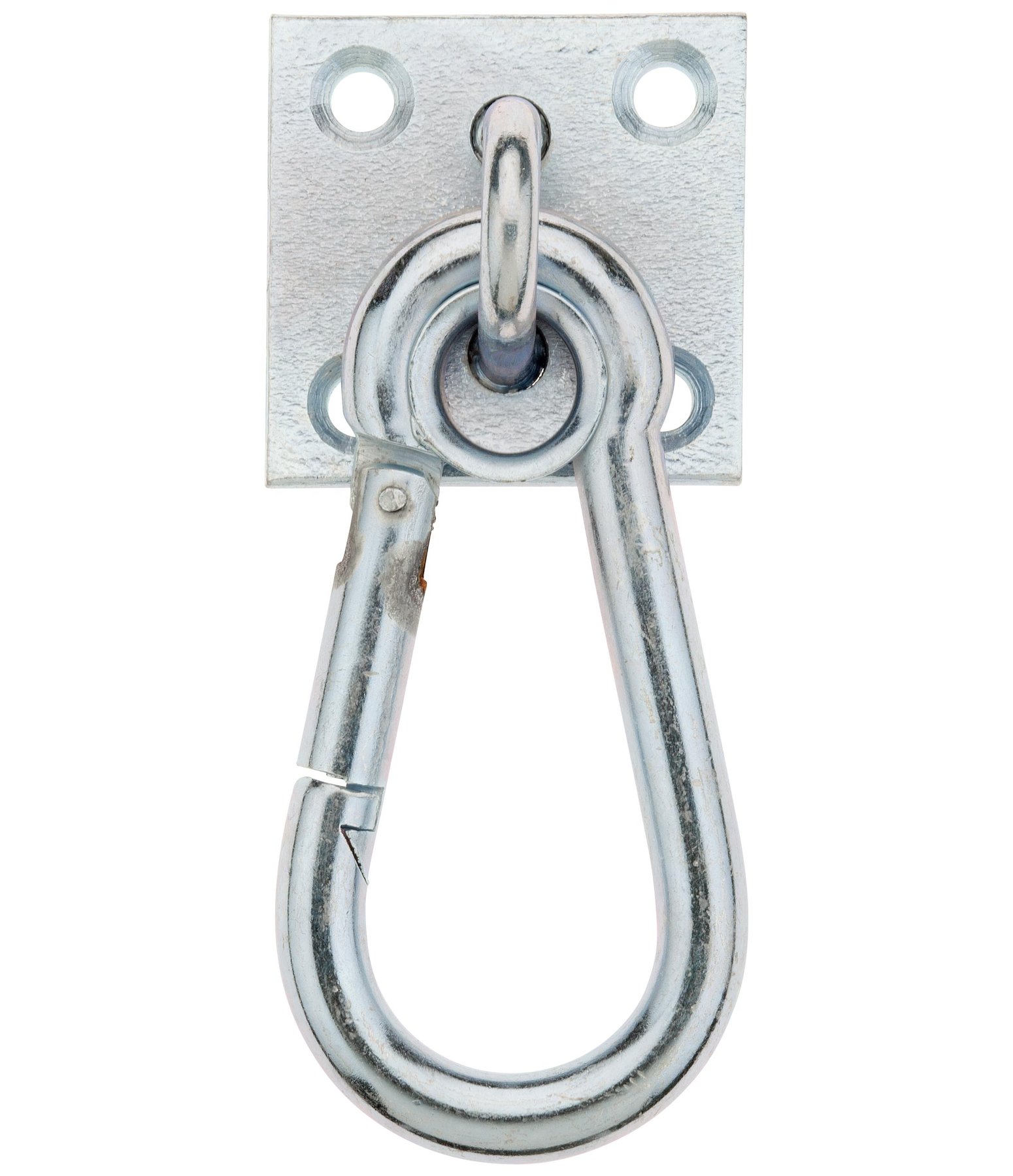 Mousqueton sur plaque