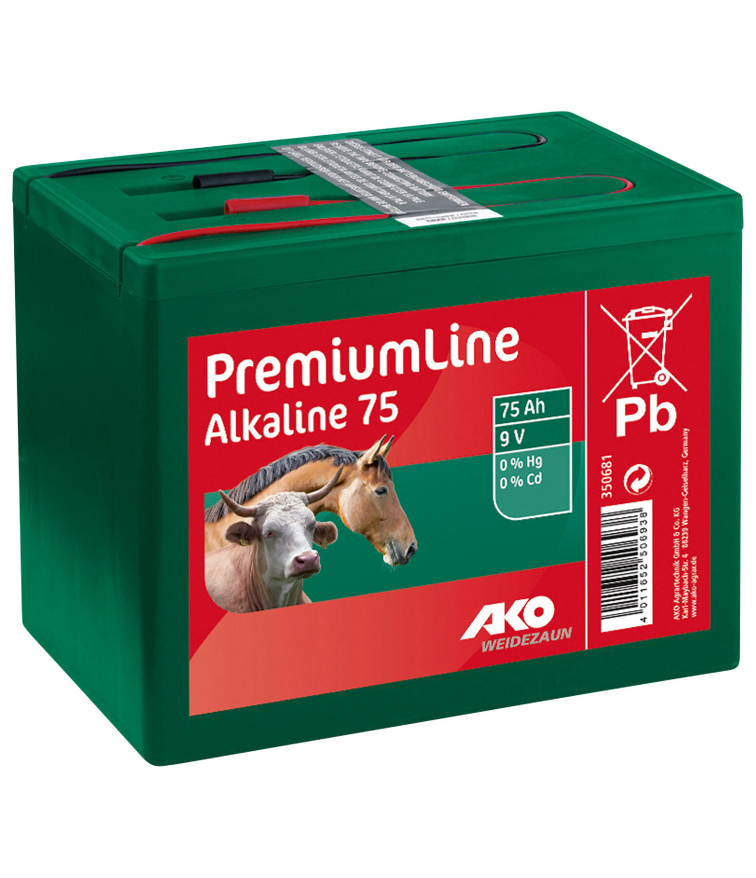 Pile alcaline 9 V 75 Ah