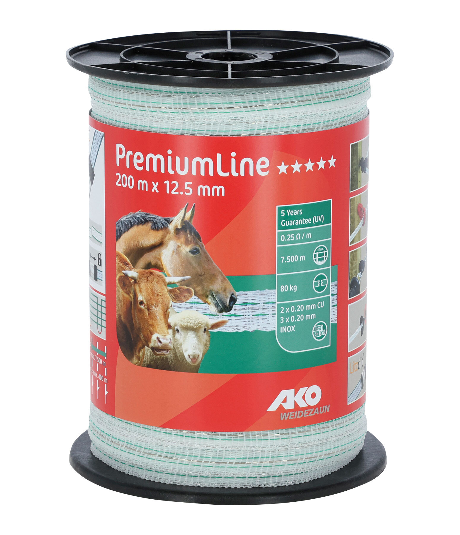 Ruban de cl�ture 200 m / 12,5 mm  PremiumLine