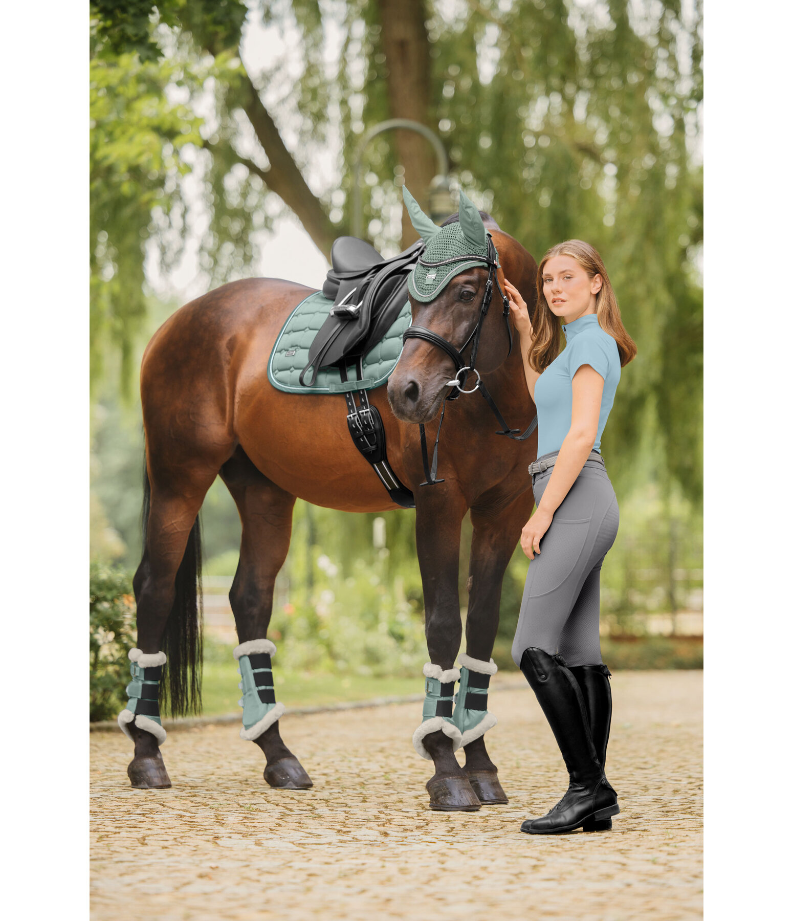 Gu�tres de dressage en polaire Teddy  Essential (post�rieurs)