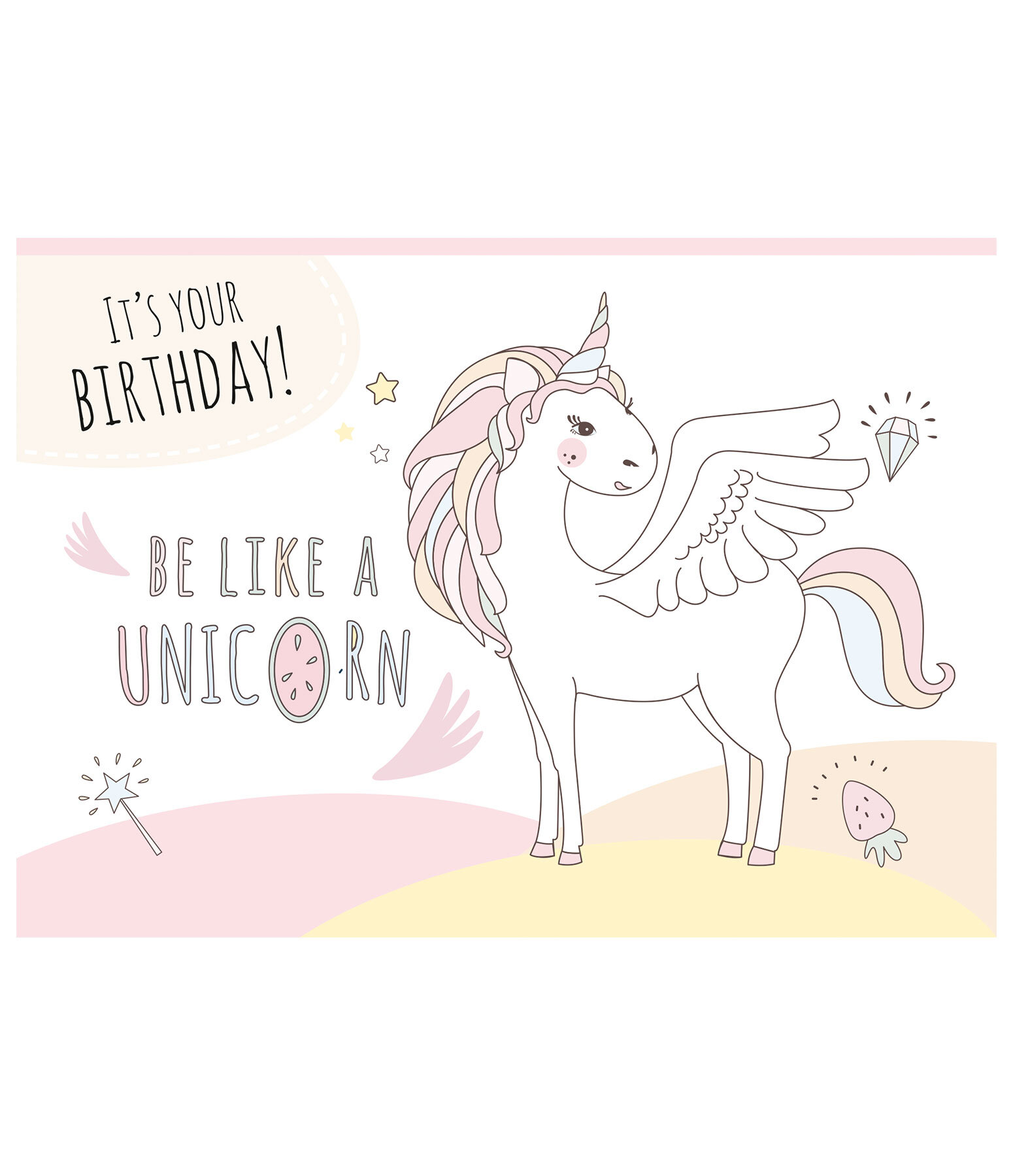 Carte It's your birthday - Be Like a Unicorn