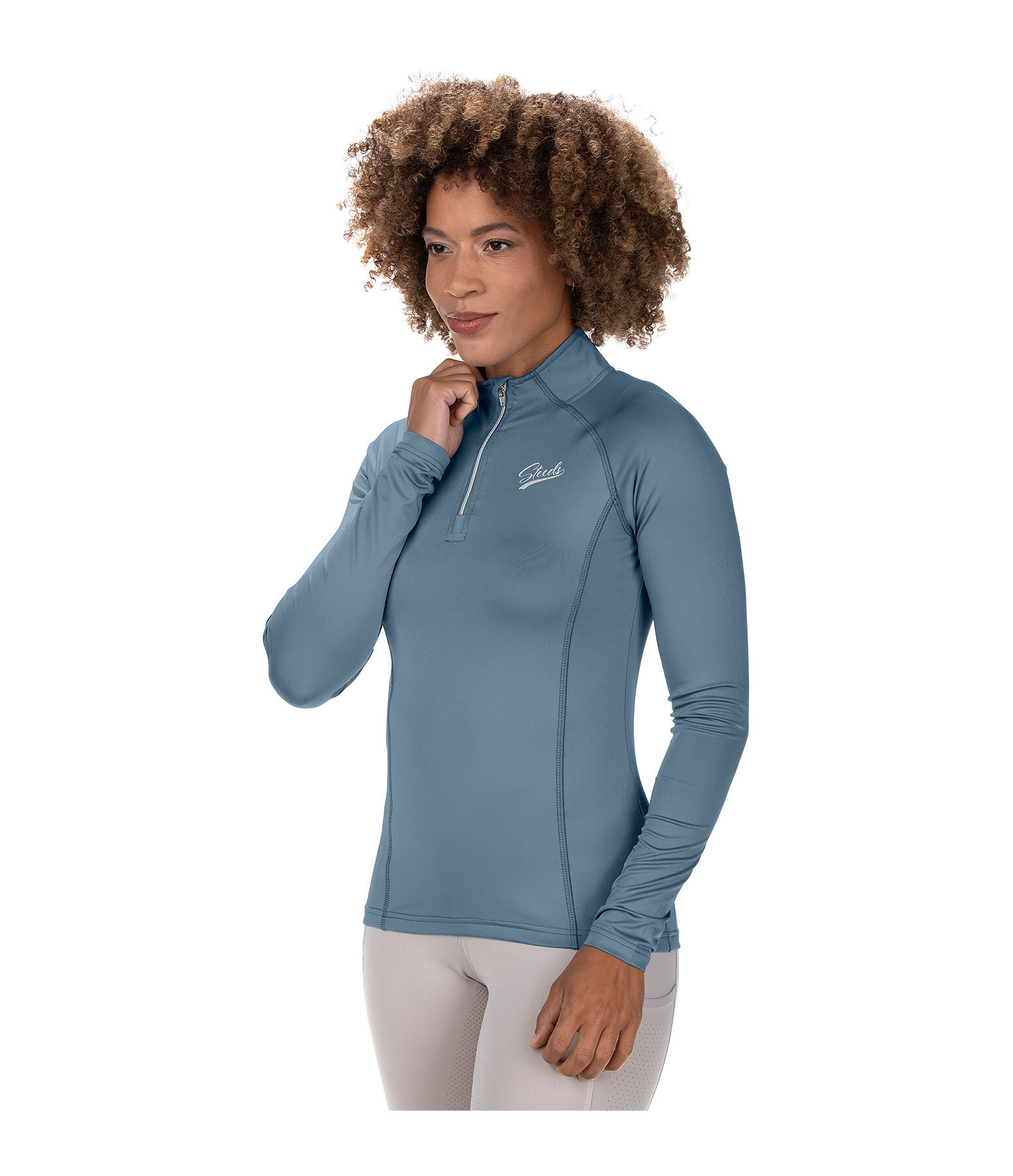 T-shirt technique zipp� � manches longues  Lea