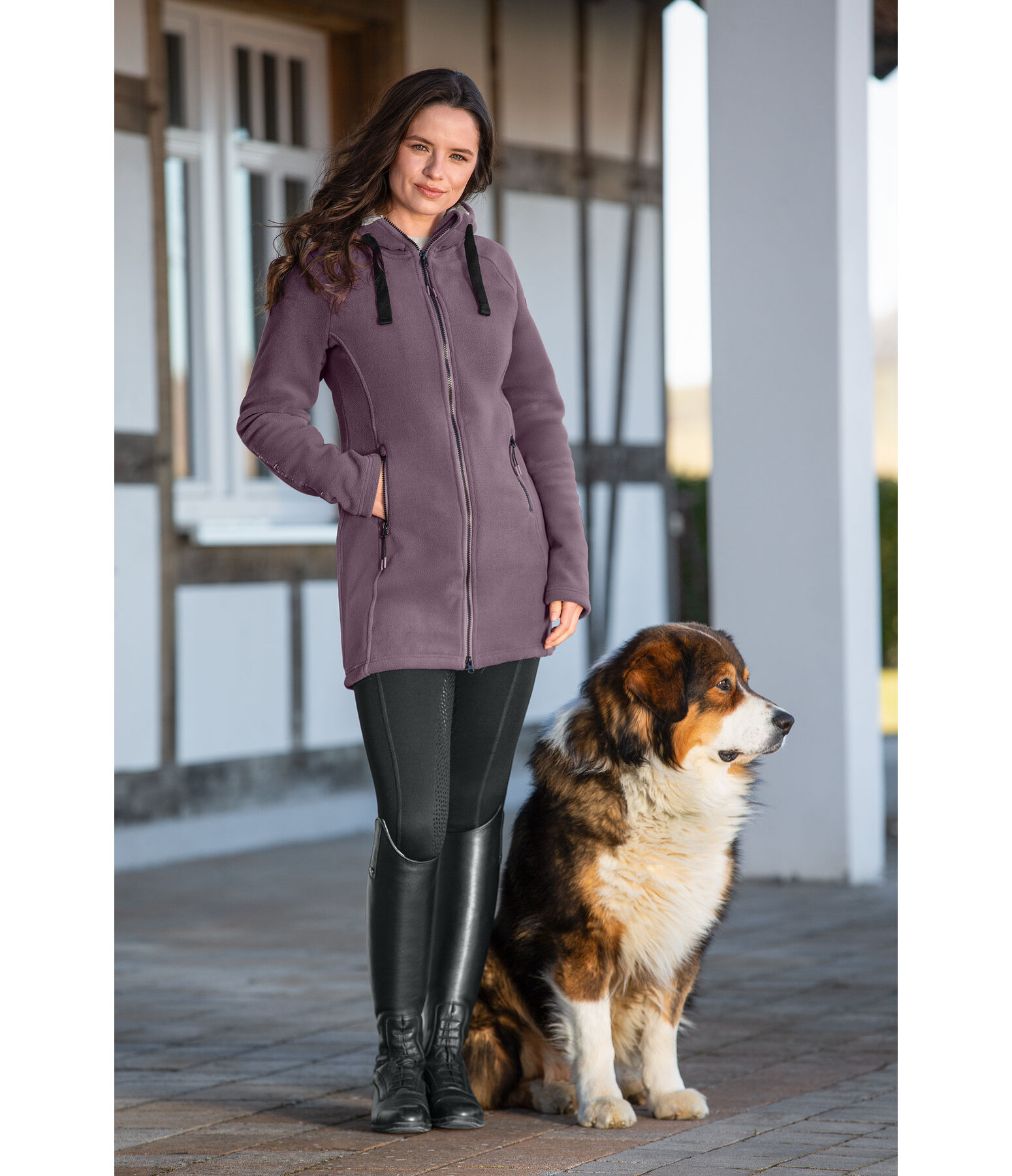 Manteau polaire  capuche  Greta