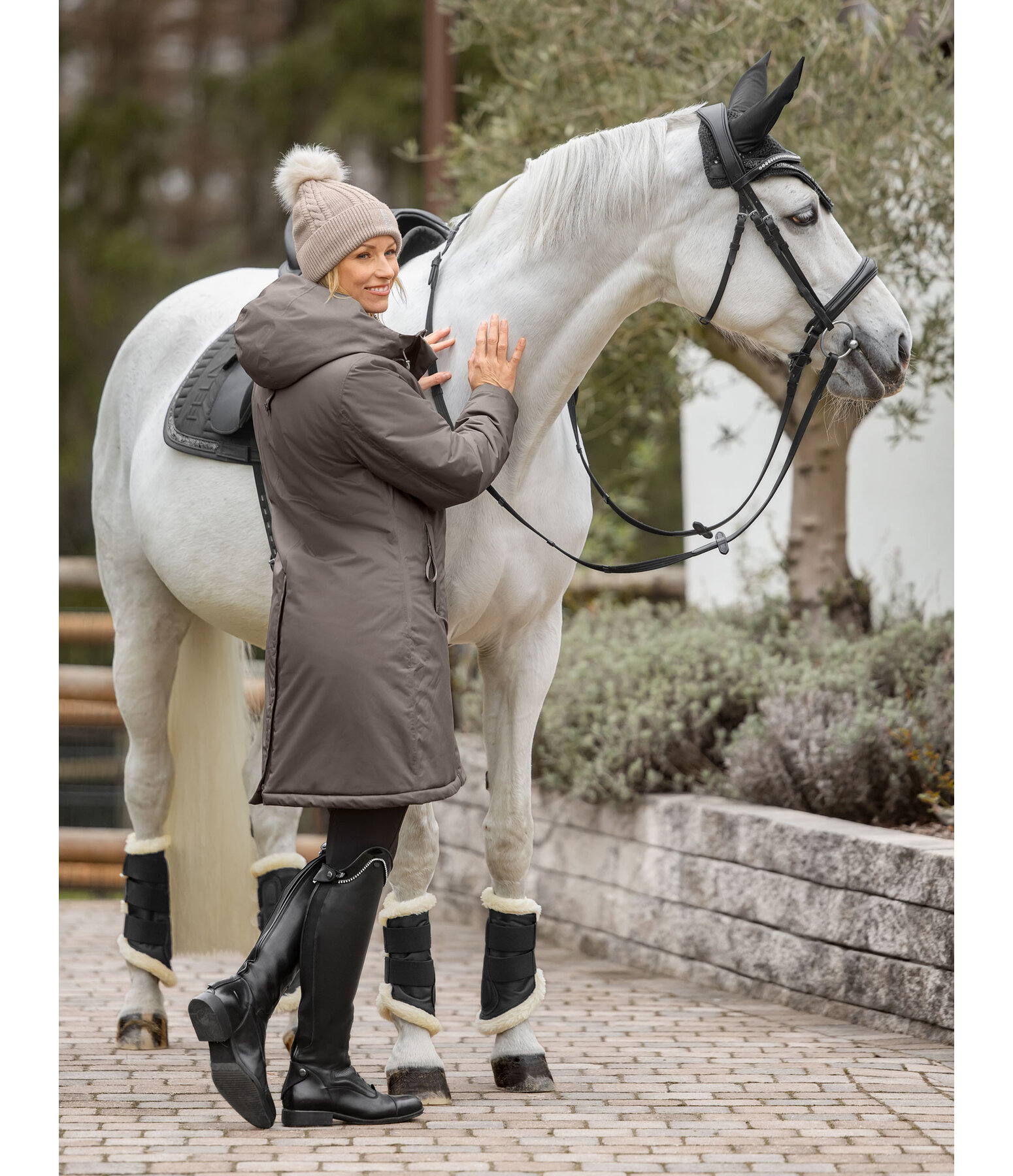 Manteau d'�quitation technique � capuche  Amelie
