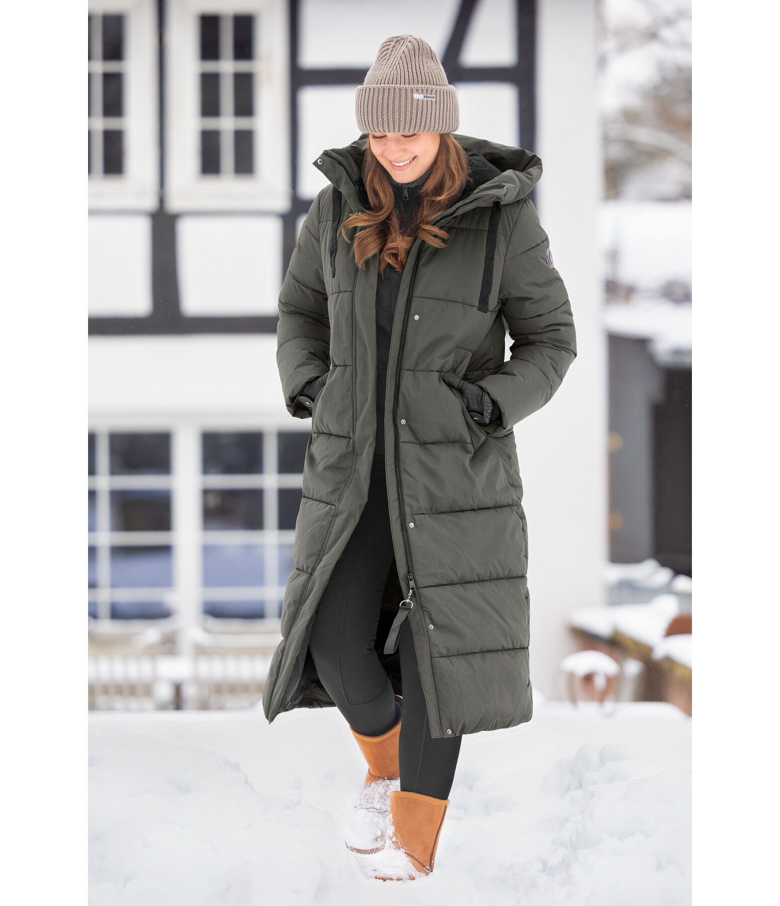 Manteau d'�quitation matelass� � capuche   Anne