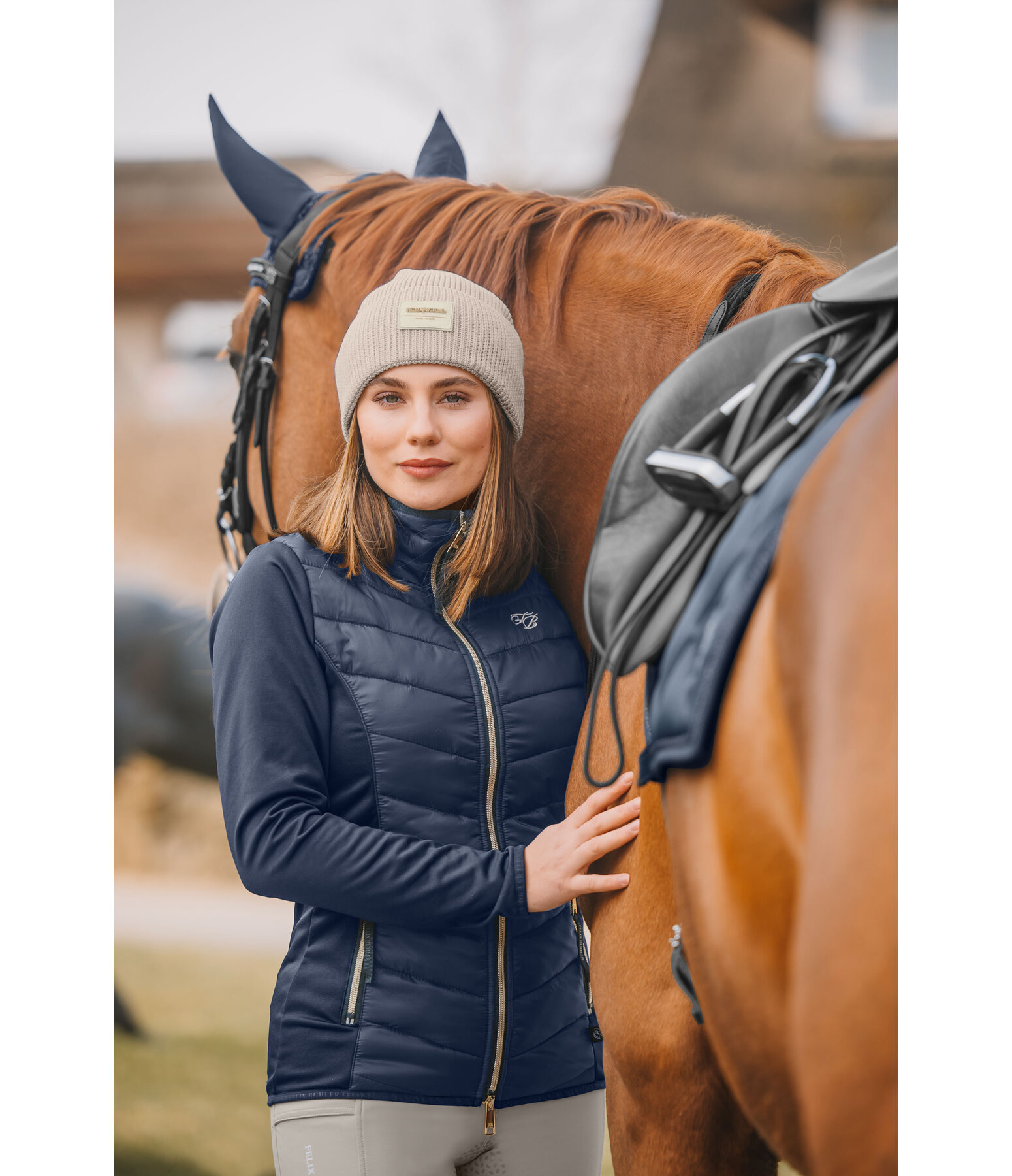 Veste d'quitation bi-matire  Amelia