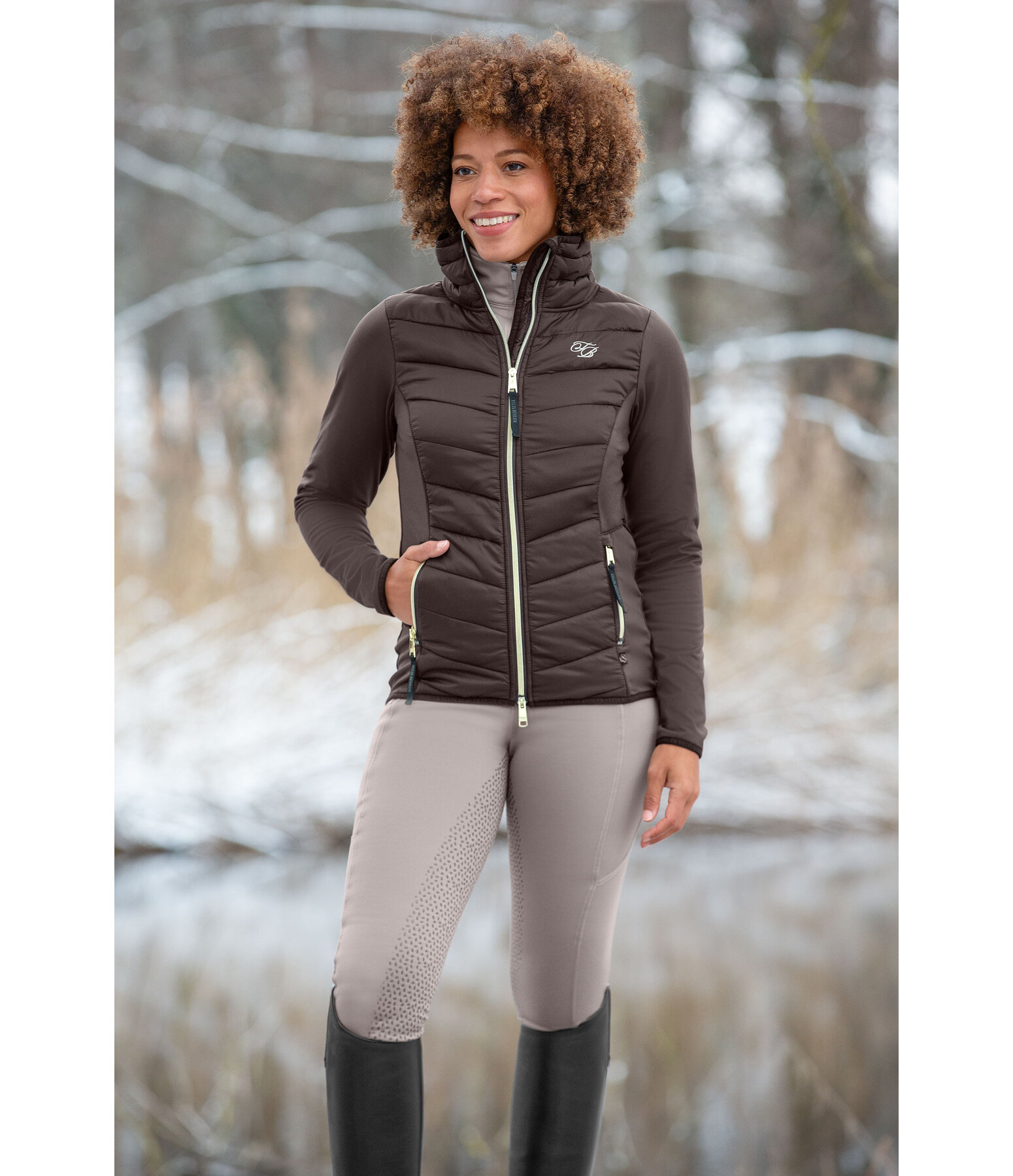 Veste d'quitation bi-matire  Amelia