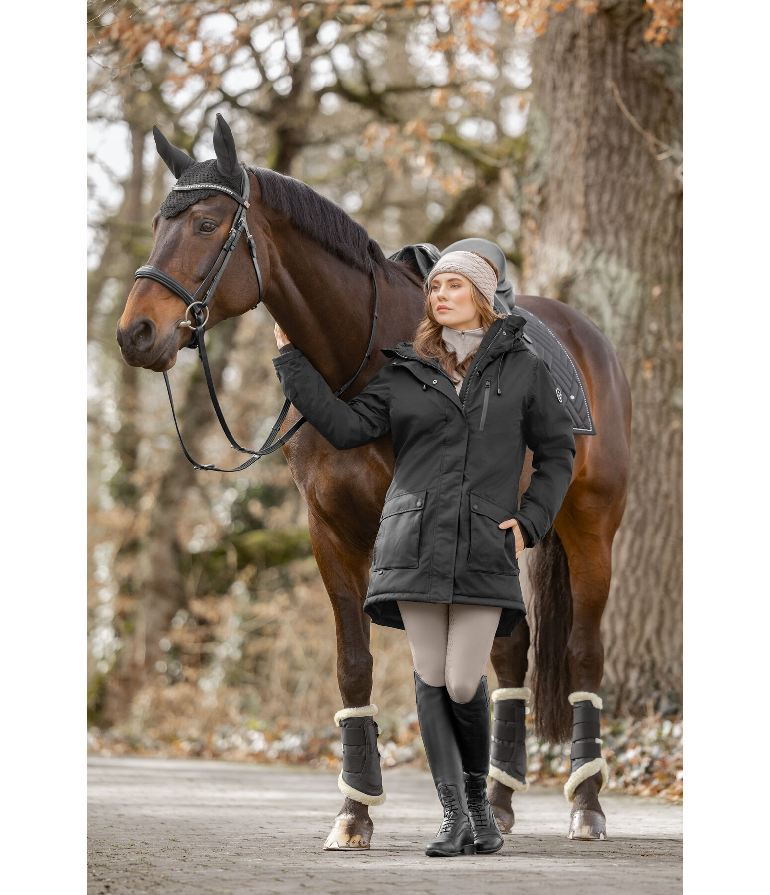 Parka d'�quitation technique � capuche  Anouk
