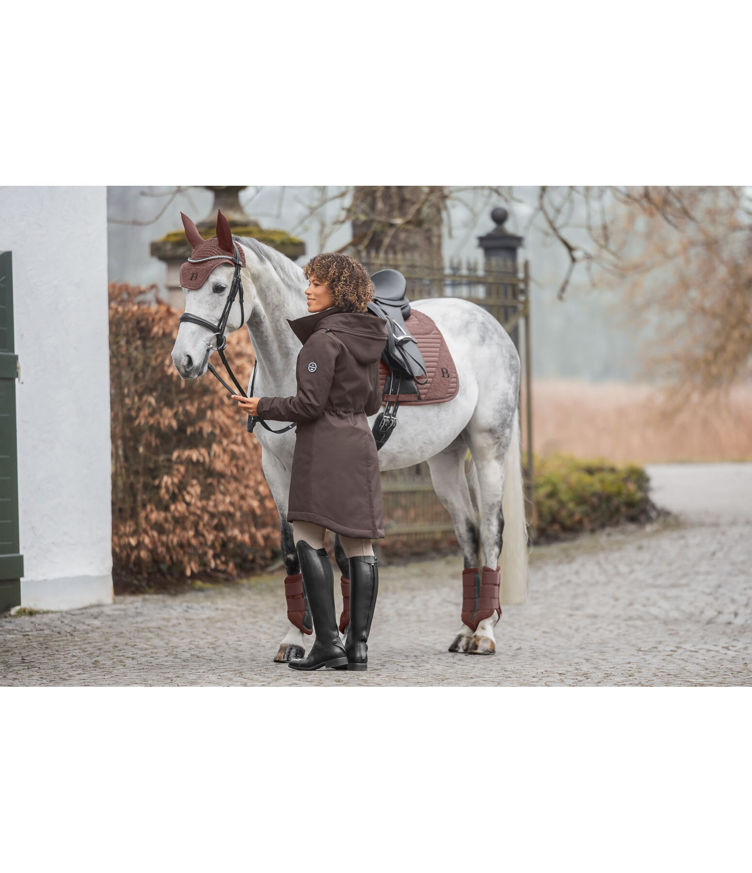 Manteau d'�quitation softshell � capuche  Aurelie