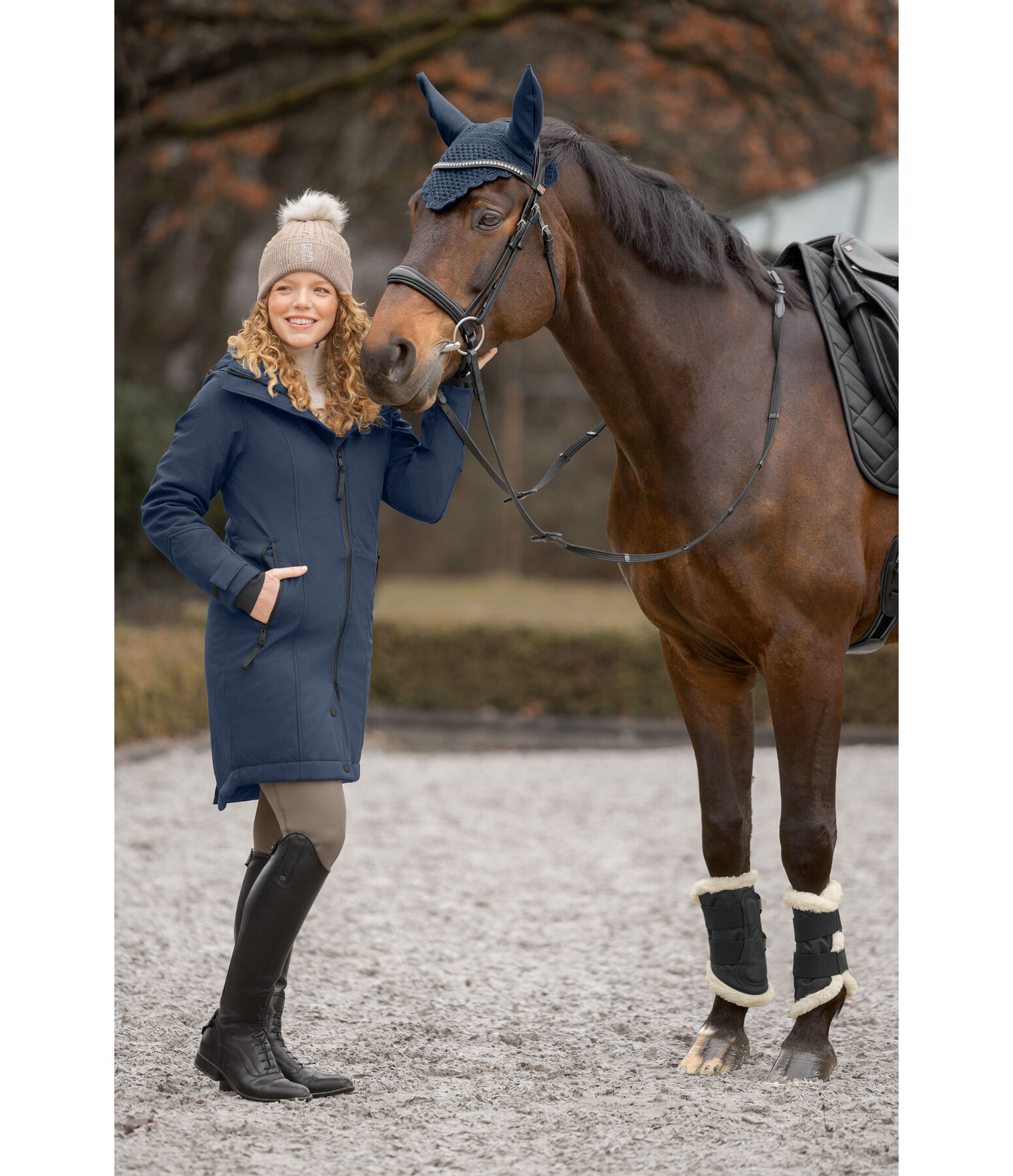 Manteau d'�quitation softshell � capuche  Aurelie