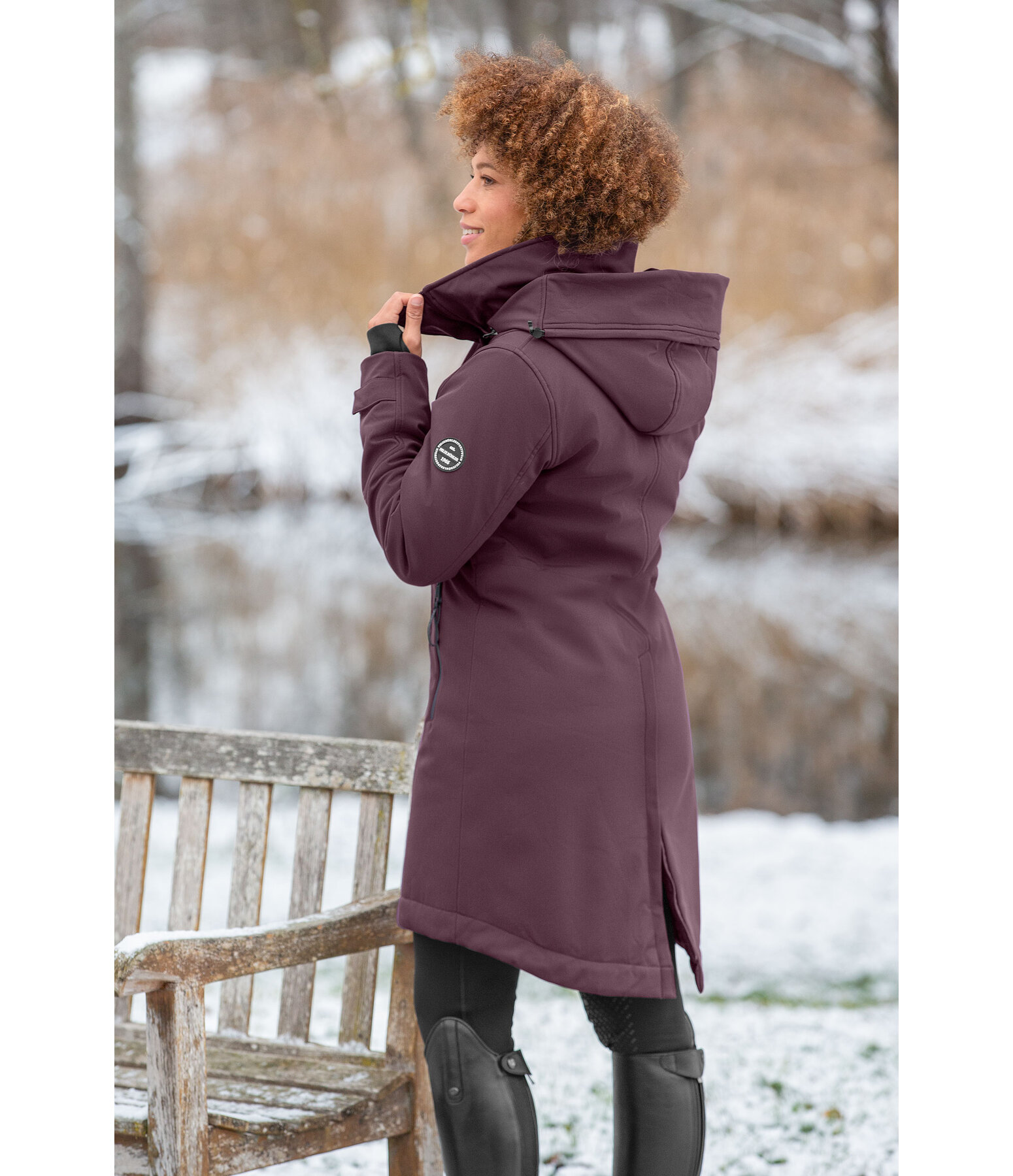 Manteau d'quitation softshell  capuche  Aurelie
