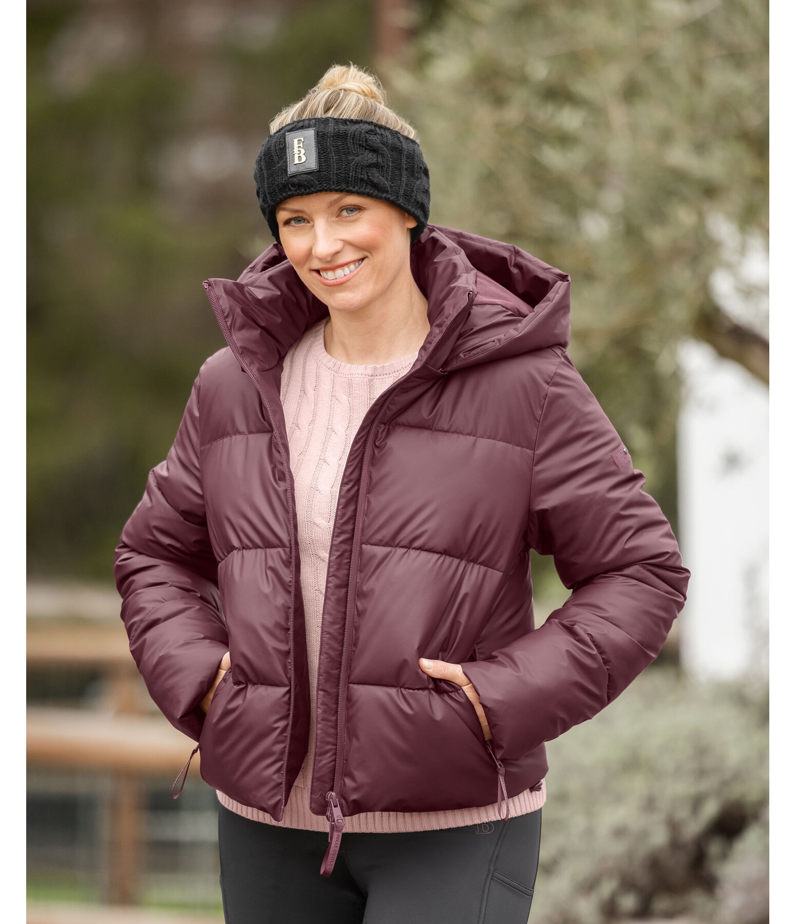 Veste d'�quitation matelass�e � capuche  Corinne