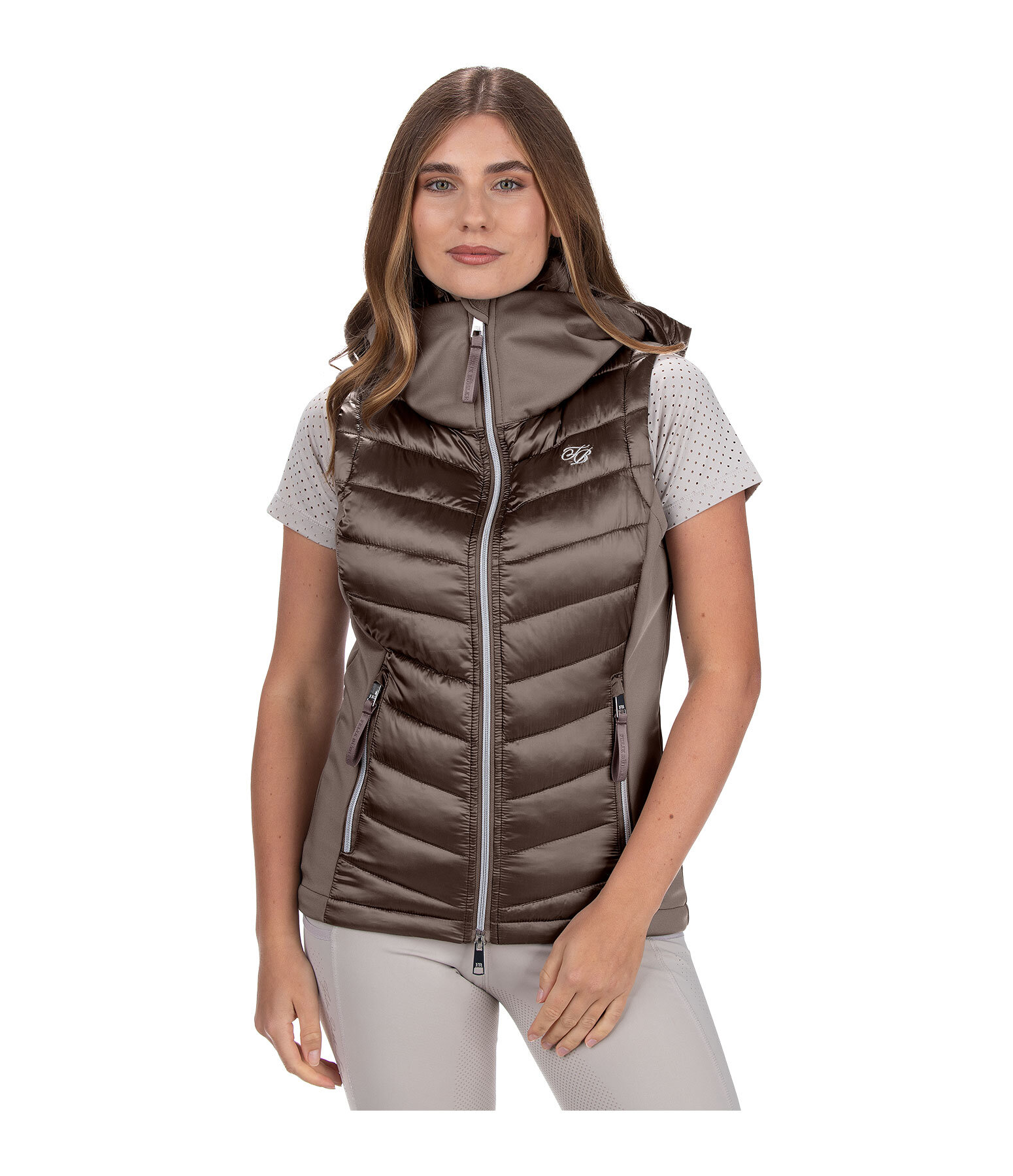 Gilet d'�quitation bi-mati�re � capuche  Zoey