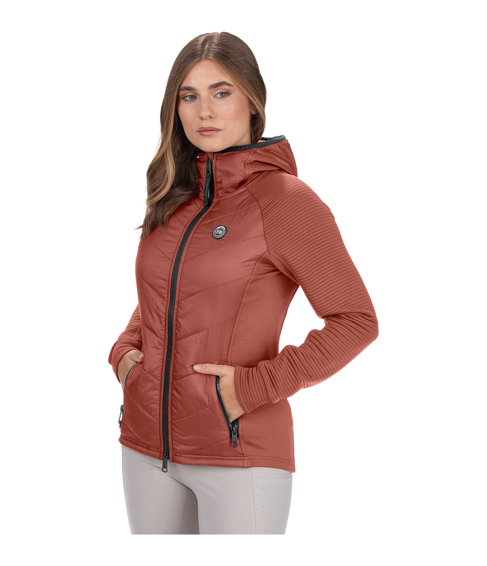 Veste stretch bi-mati�re � capuche  Lene