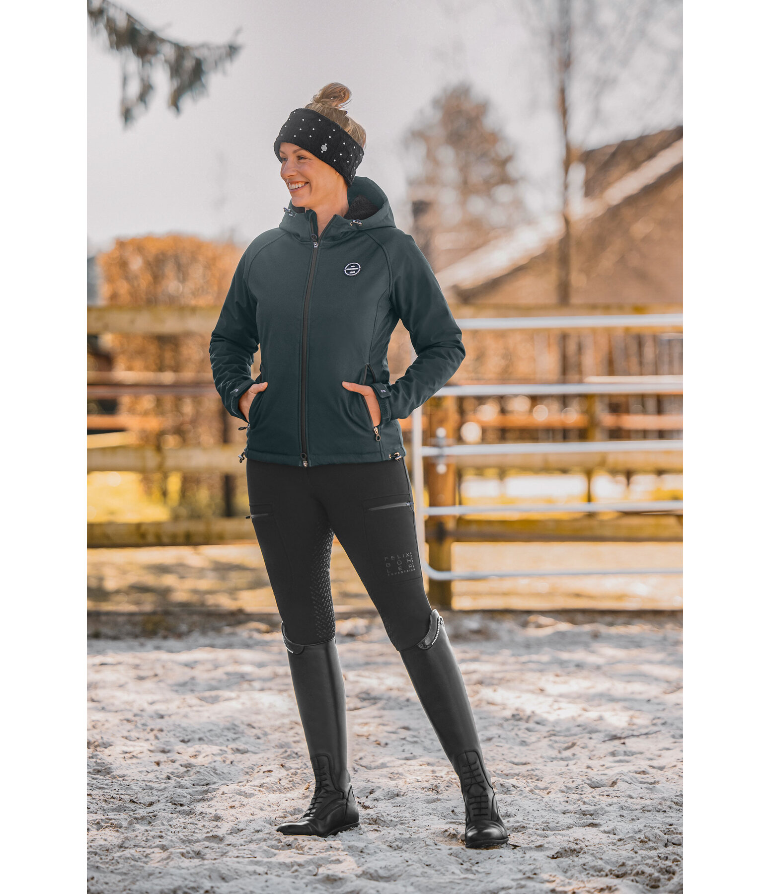 Veste d'quitation softshell  capuche  Lara II
