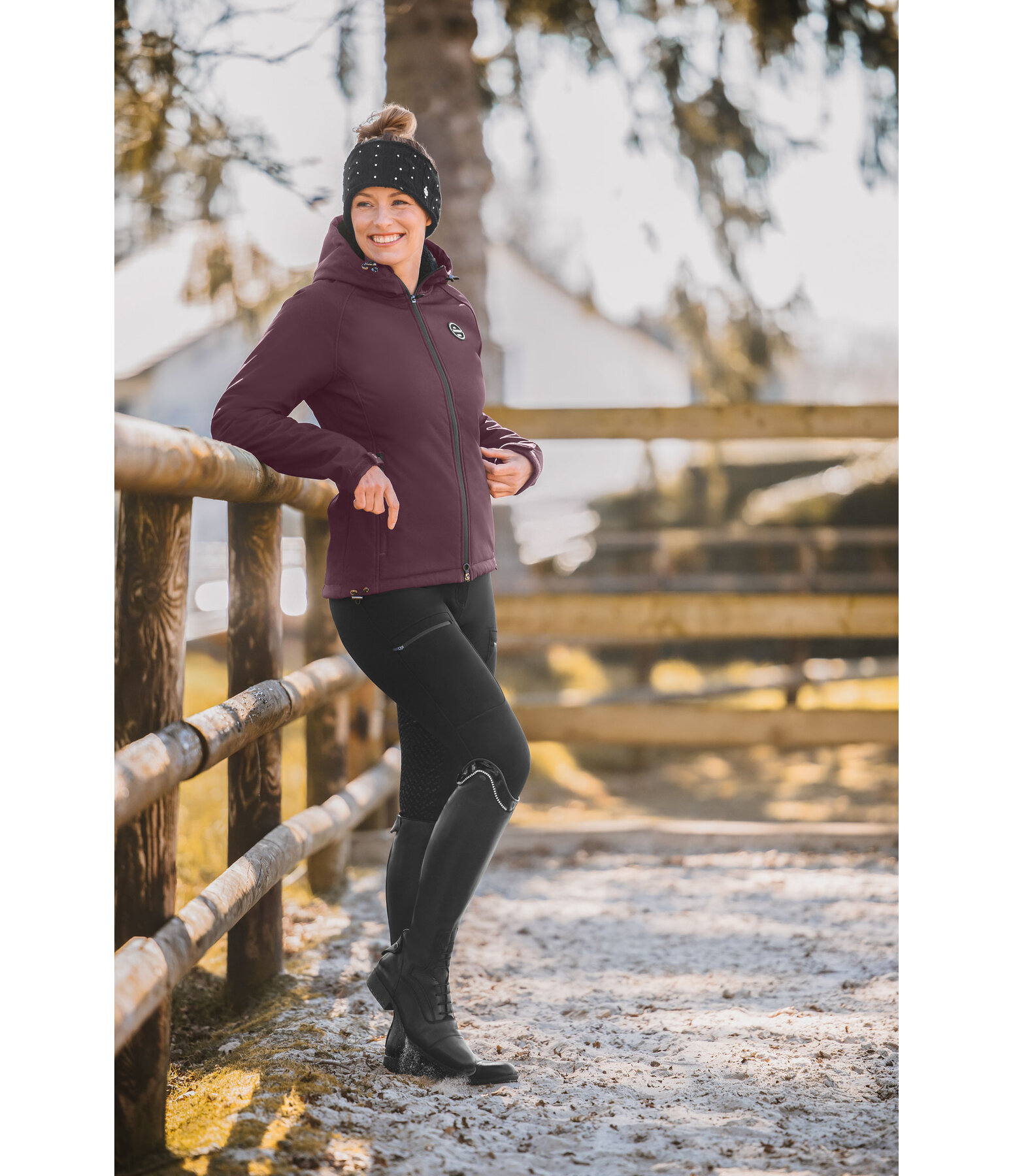 Veste d'quitation softshell  capuche  Lara II