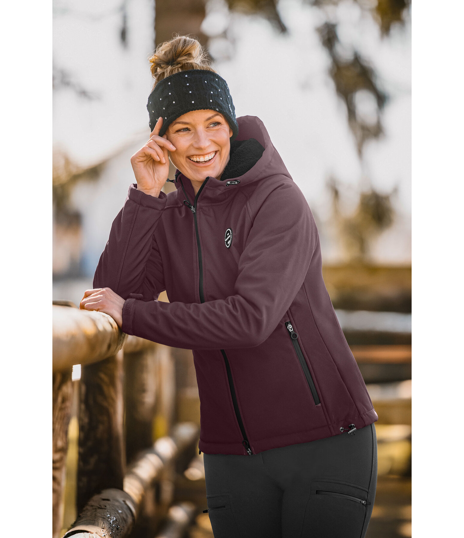 Veste d'quitation softshell  capuche  Lara II