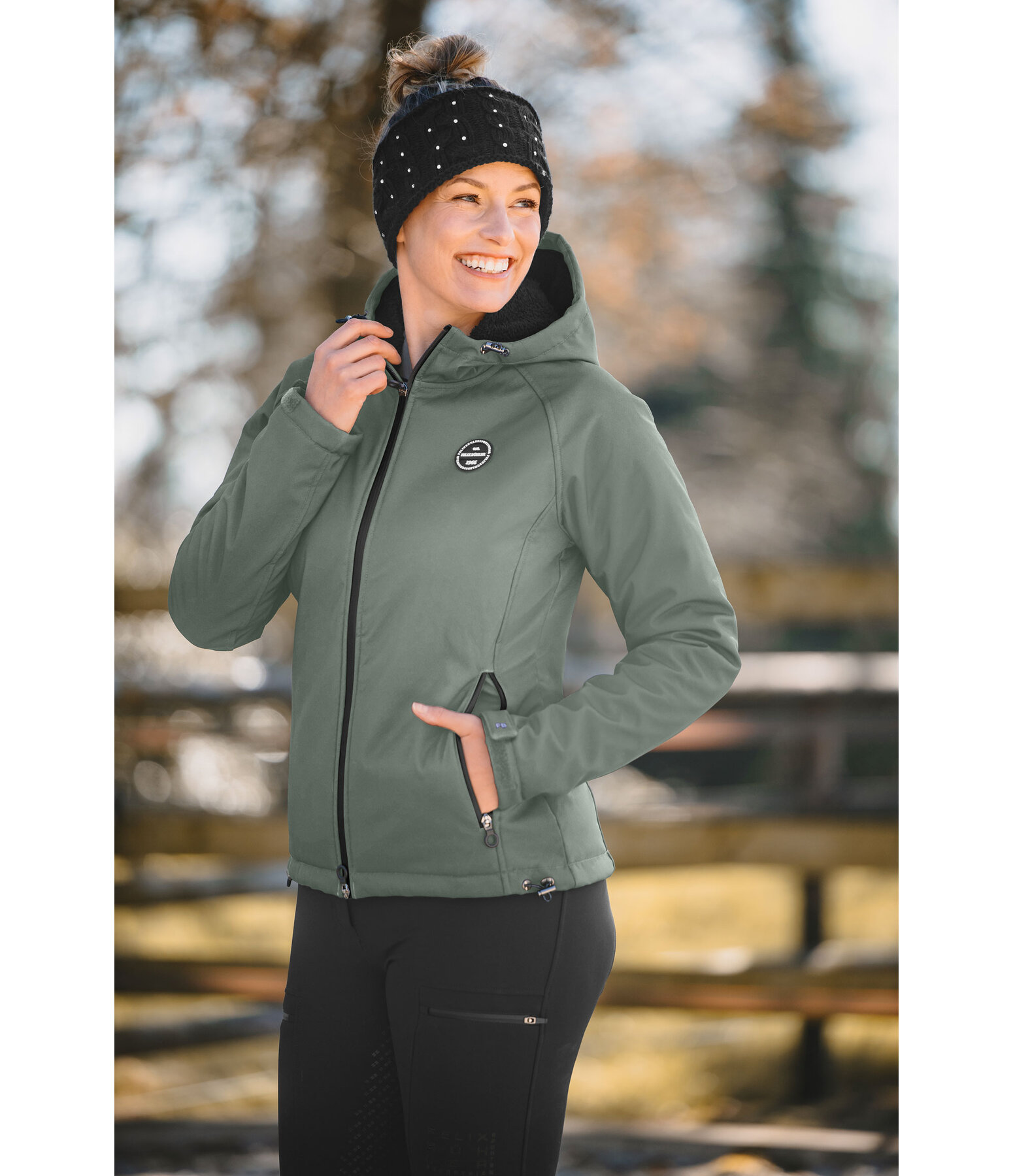 Veste d'quitation softshell  capuche  Lara II