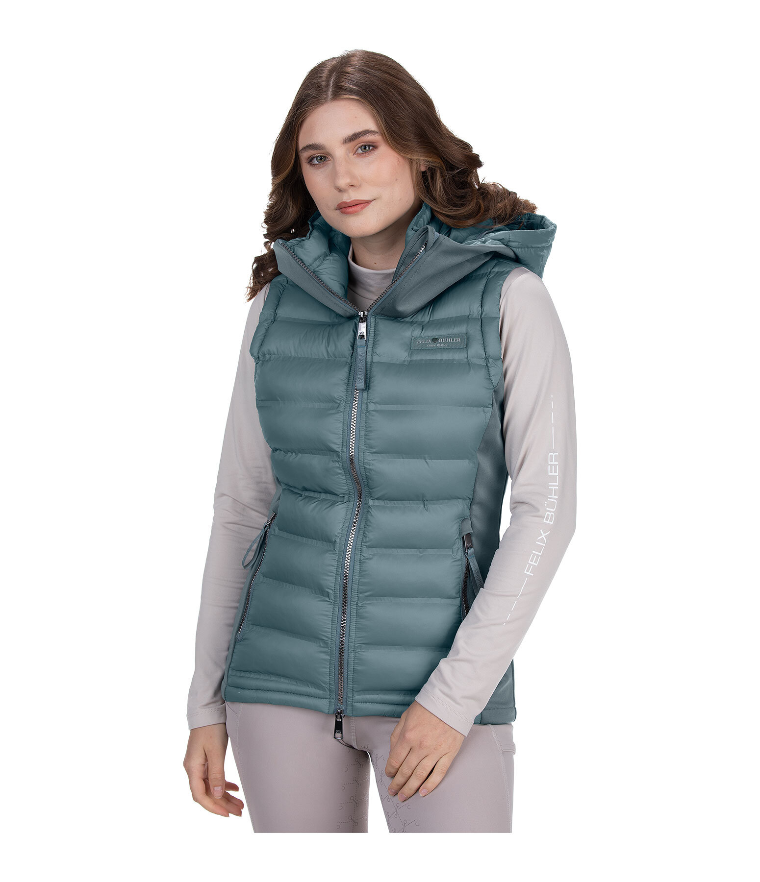 Gilet d'quitation softshell bi-matire  capuche  Jessy