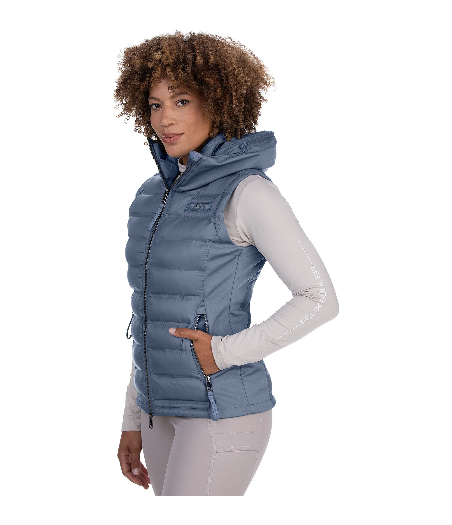 Gilet d'quitation softshell bi-matire  capuche  Jessy