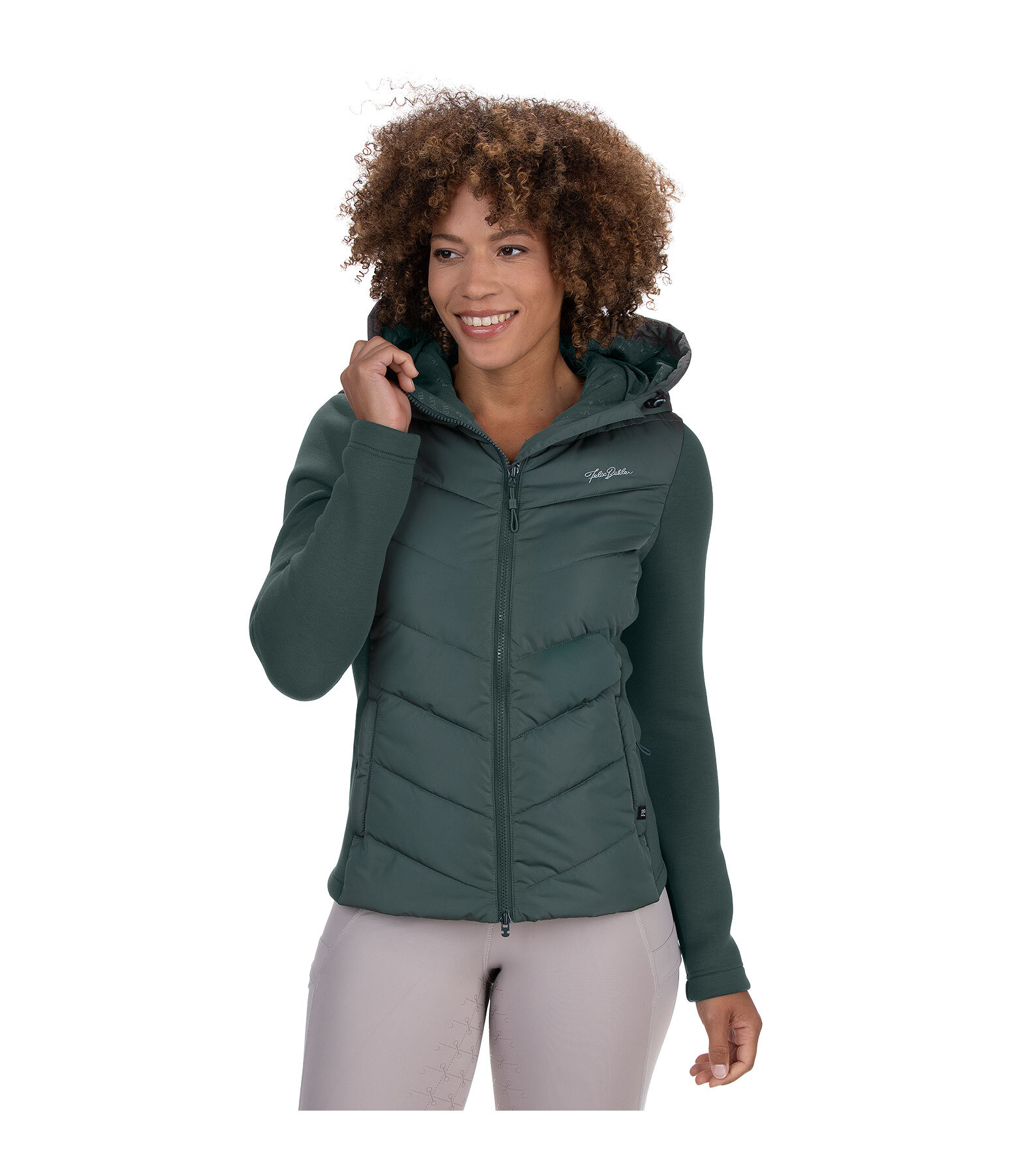 Veste d'quitation bi-matire  capuche  Melli