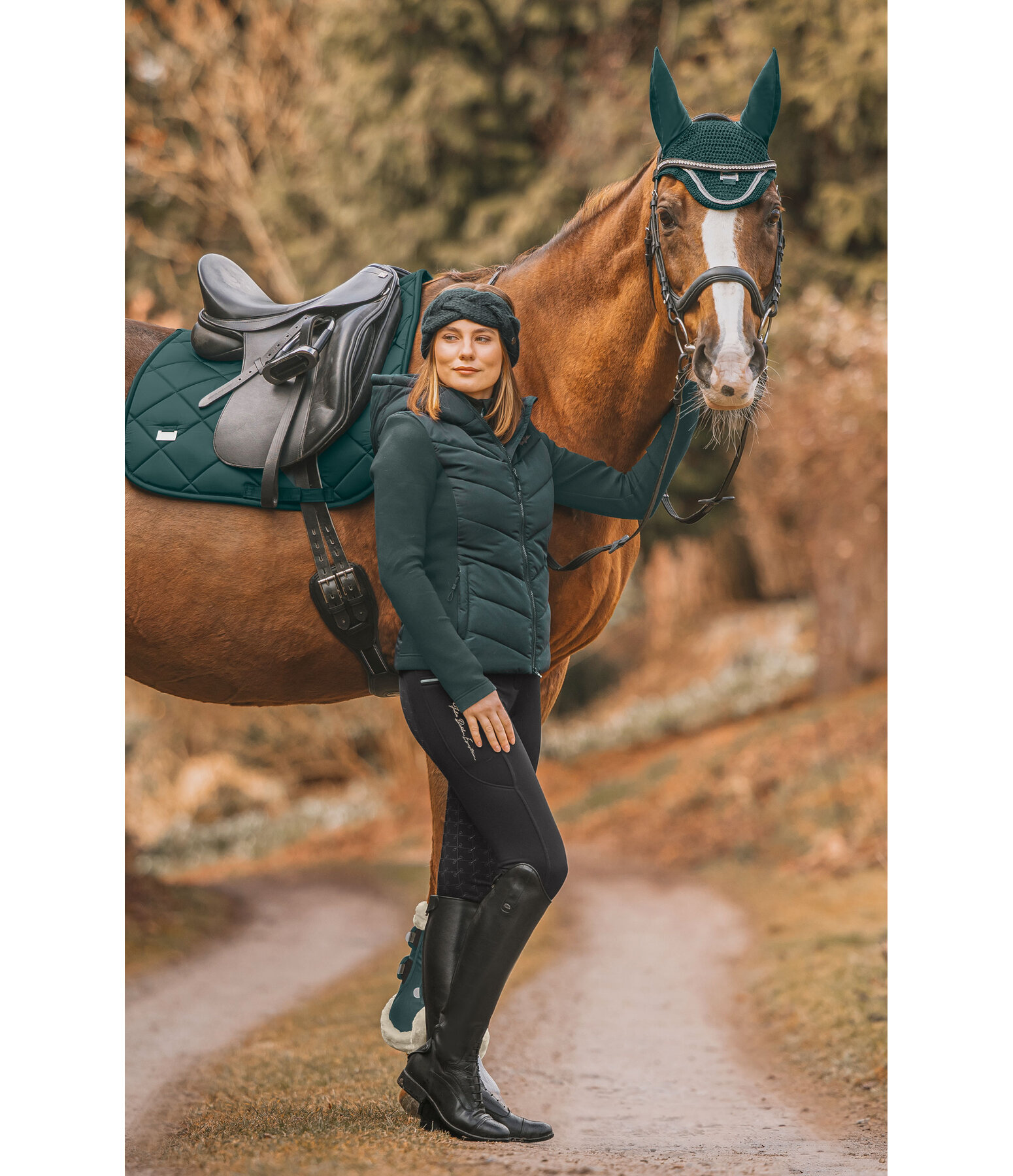 Veste d'quitation bi-matire  capuche  Melli