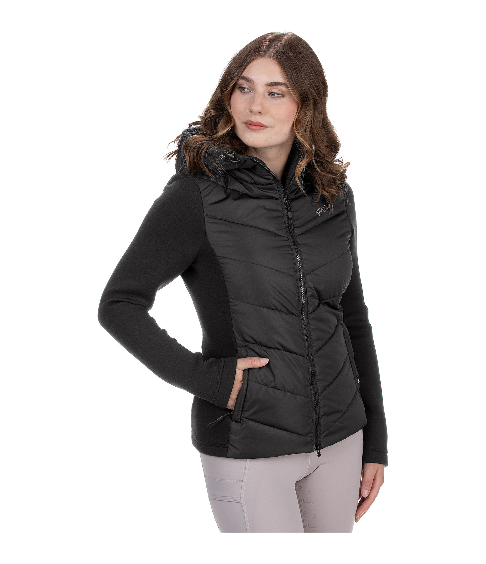 Veste d'quitation bi-matire  capuche  Melli