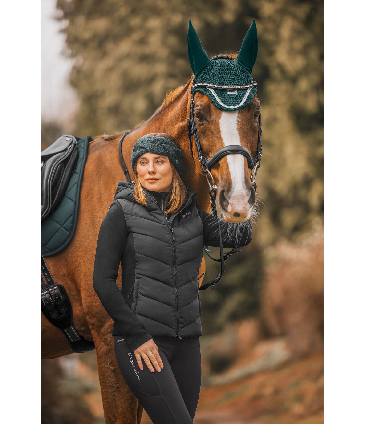 Veste d'quitation bi-matire  capuche  Melli