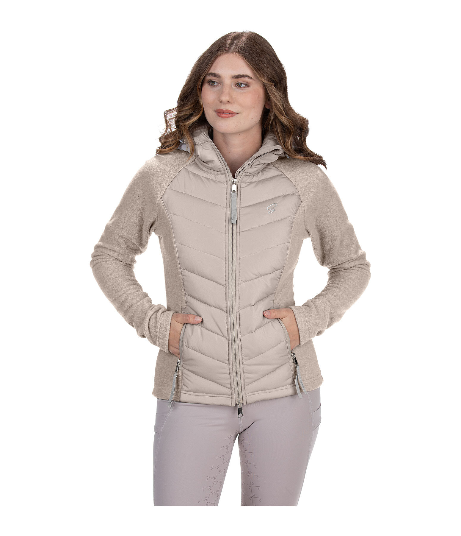 Veste bi-matire  capuche  Elisa