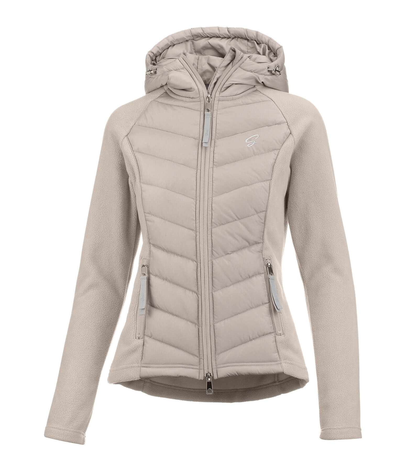 Veste bi-matire  capuche  Elisa