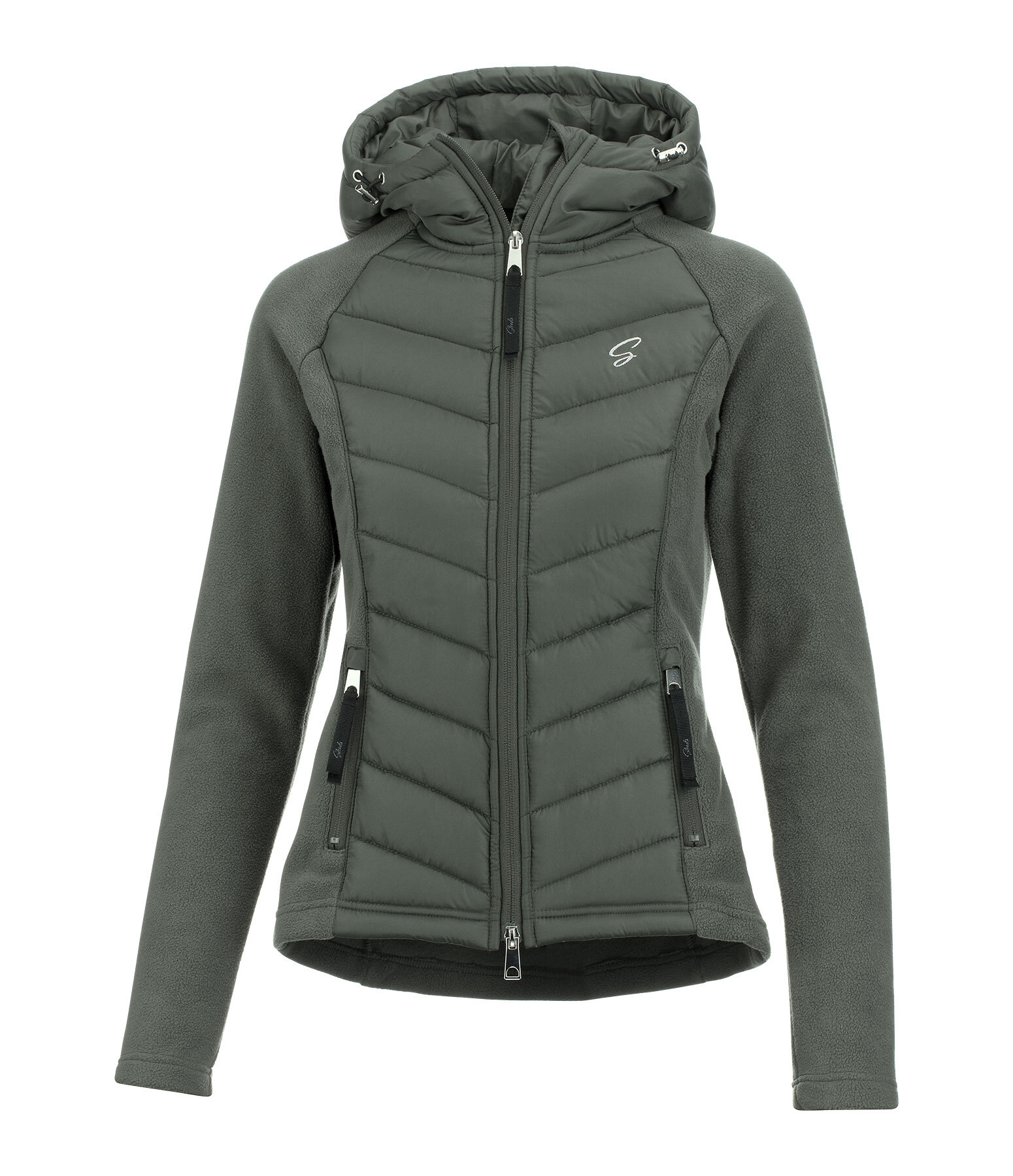 Veste bi-matire  capuche  Elisa