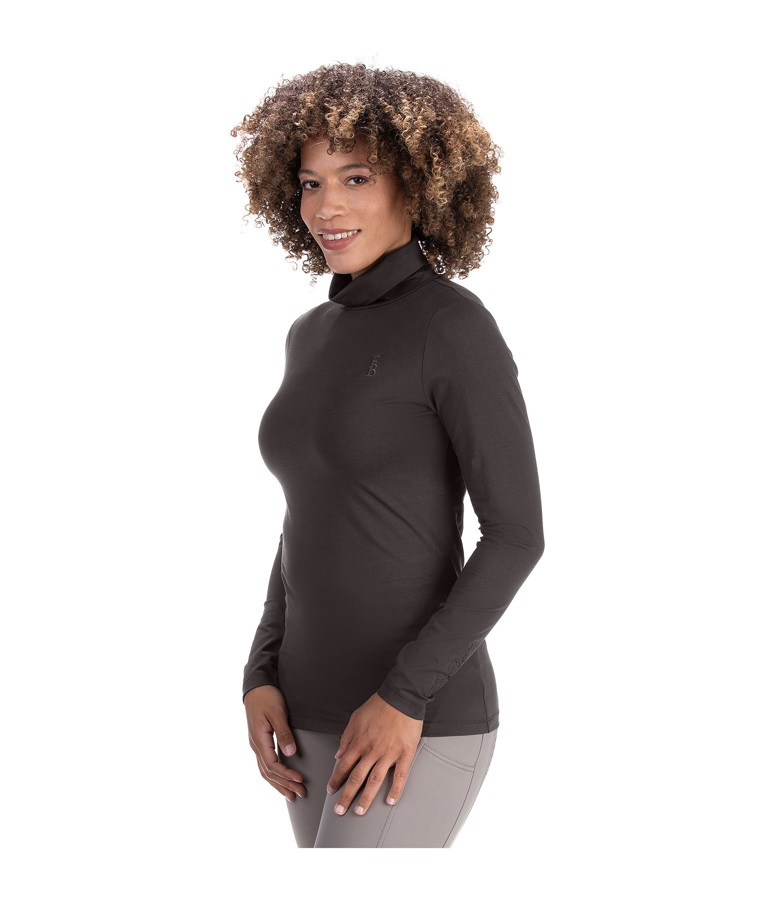 T-shirt col roul� � manches longues  Claire