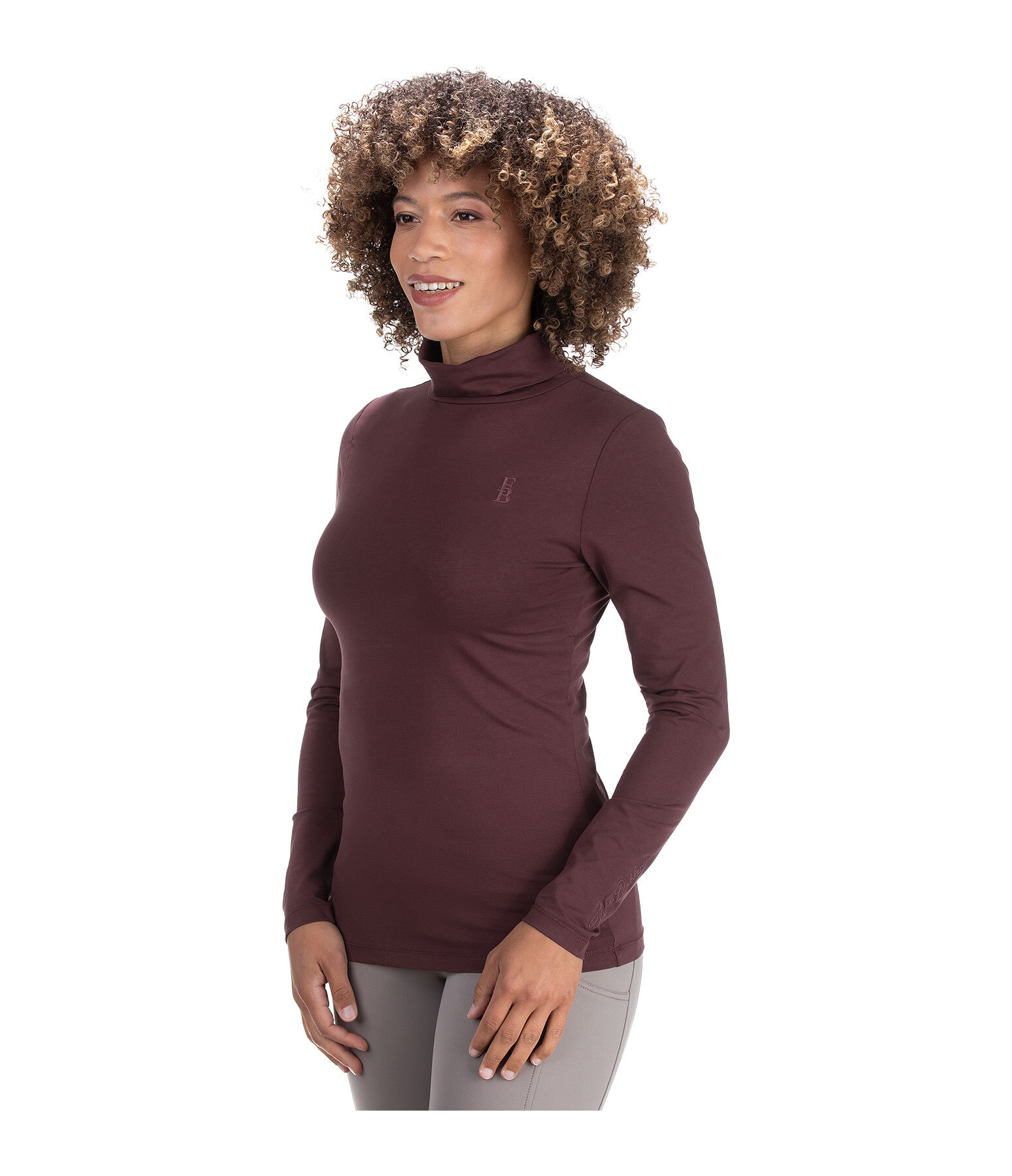 T-shirt col roul� � manches longues  Claire
