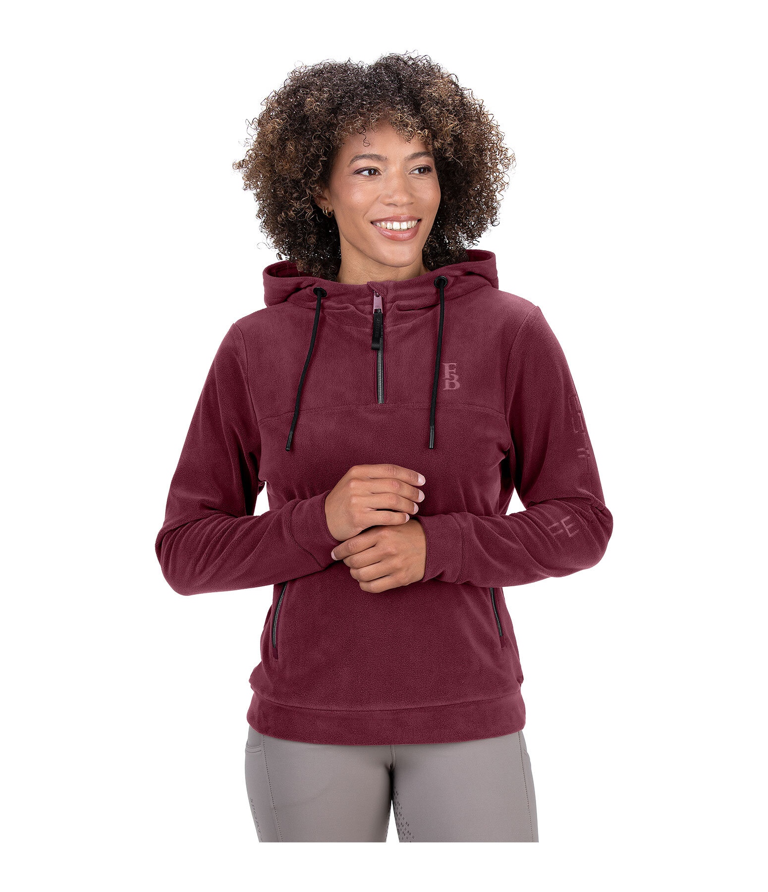 Sweat � capuche en polaire  Caty