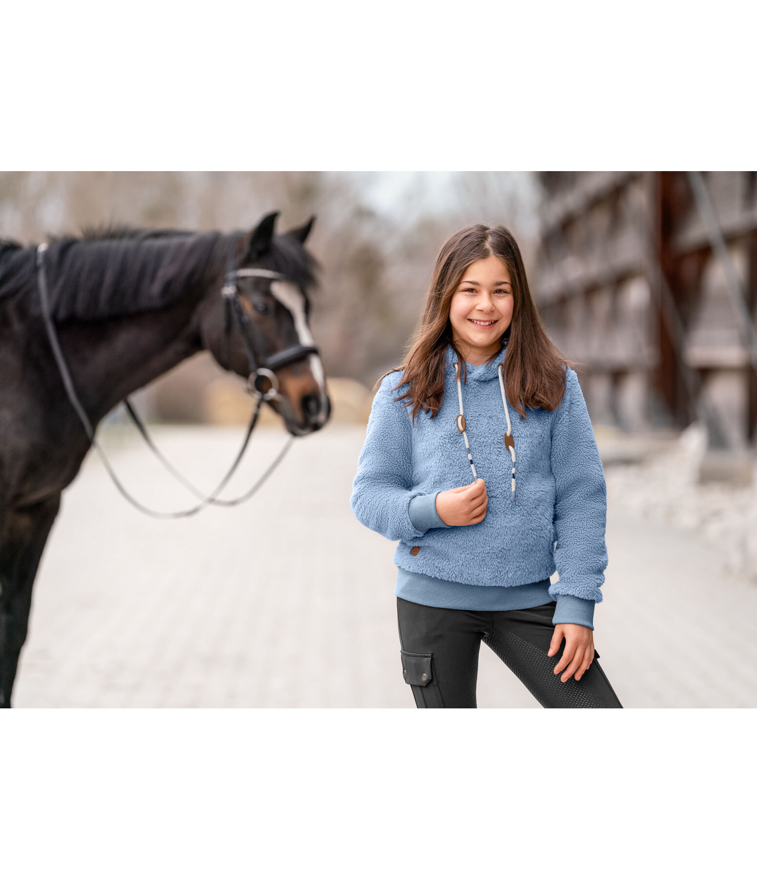 Pull  capuche en polaire Teddy enfant  Bette