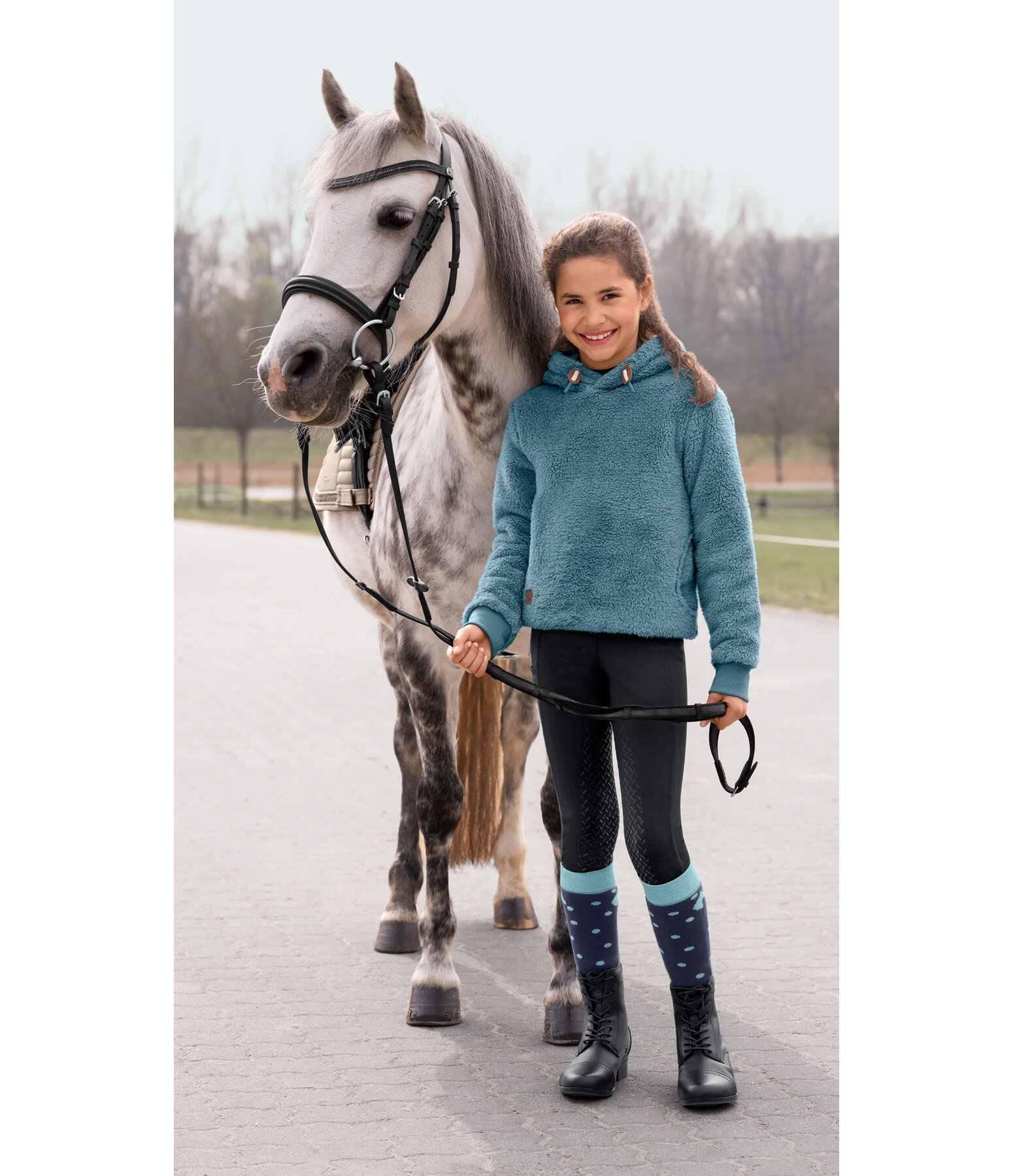 Pull � capuche en polaire Teddy enfant  Bette