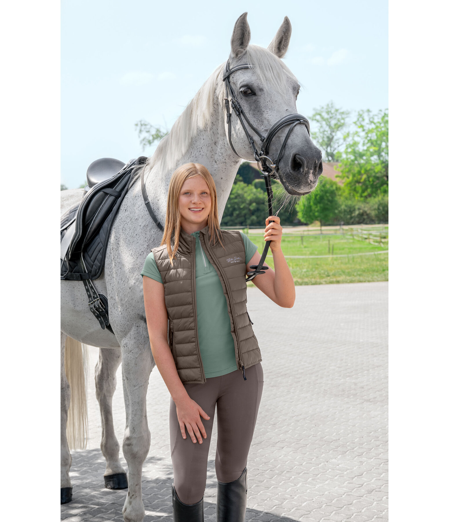 Gilet d'�quitation bi-mati�re enfant  Diana