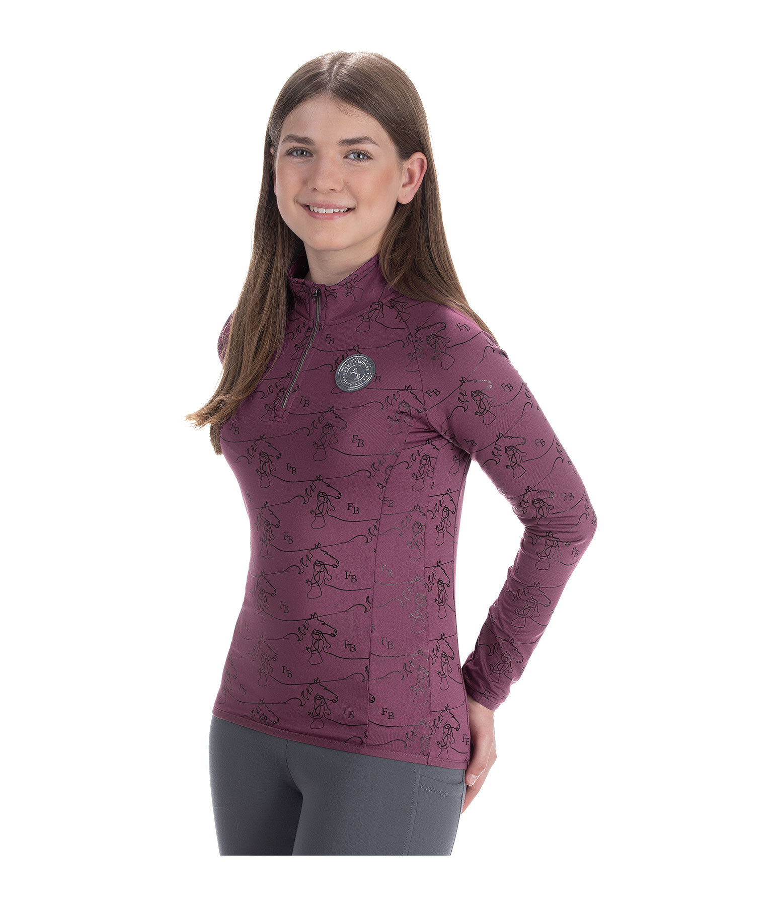 T-shirt technique � manches longues pour enfant  Marion