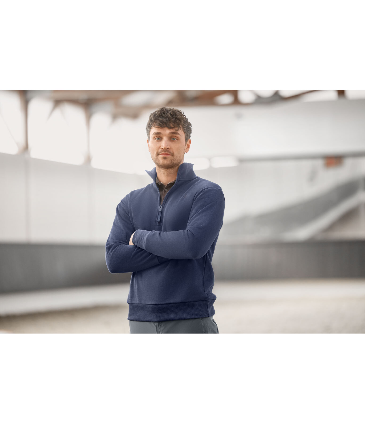 Sweat avec col zipp� homme  Portland