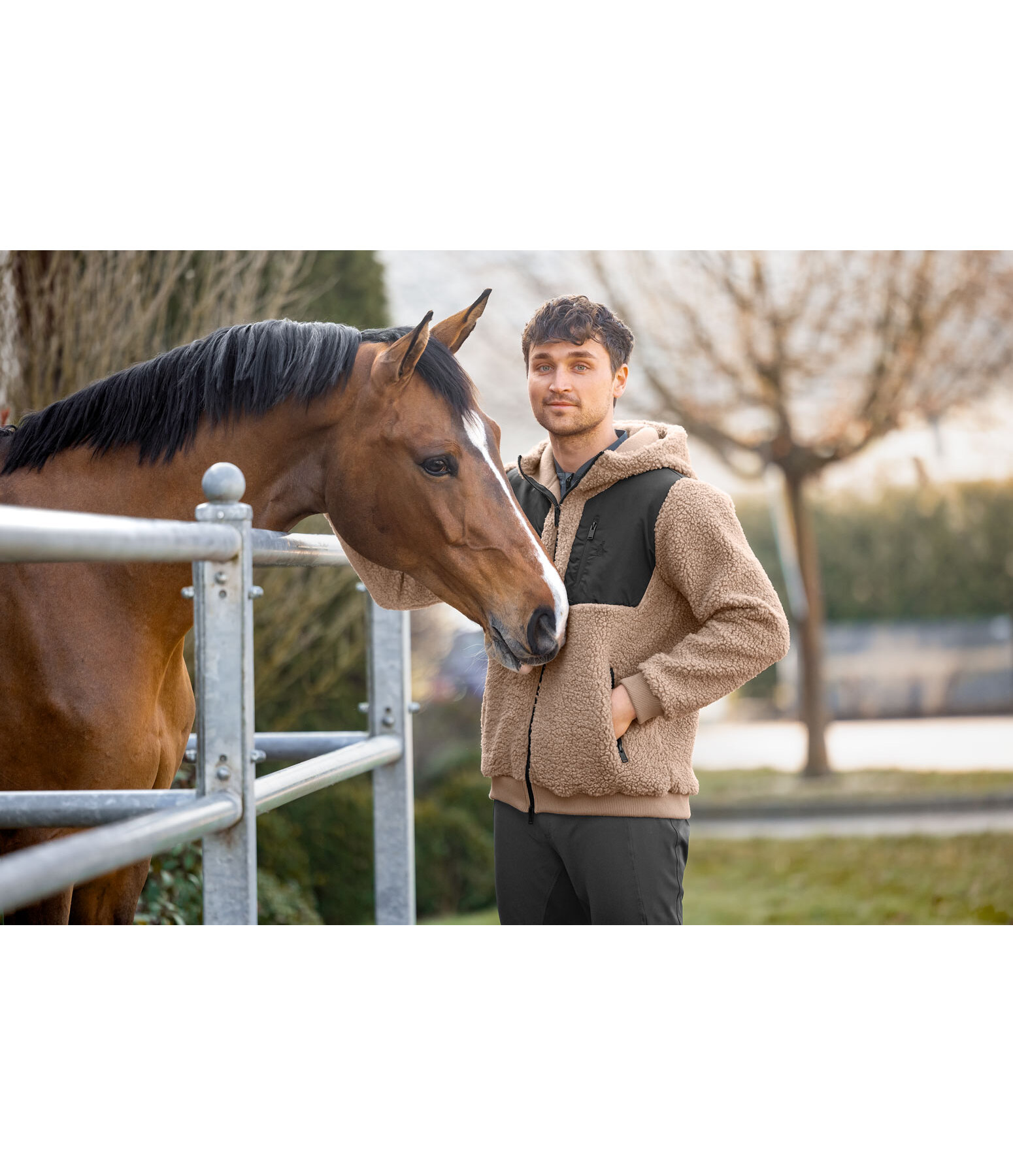 Veste bi-mati�re avec polaire Teddy homme  Ottawa