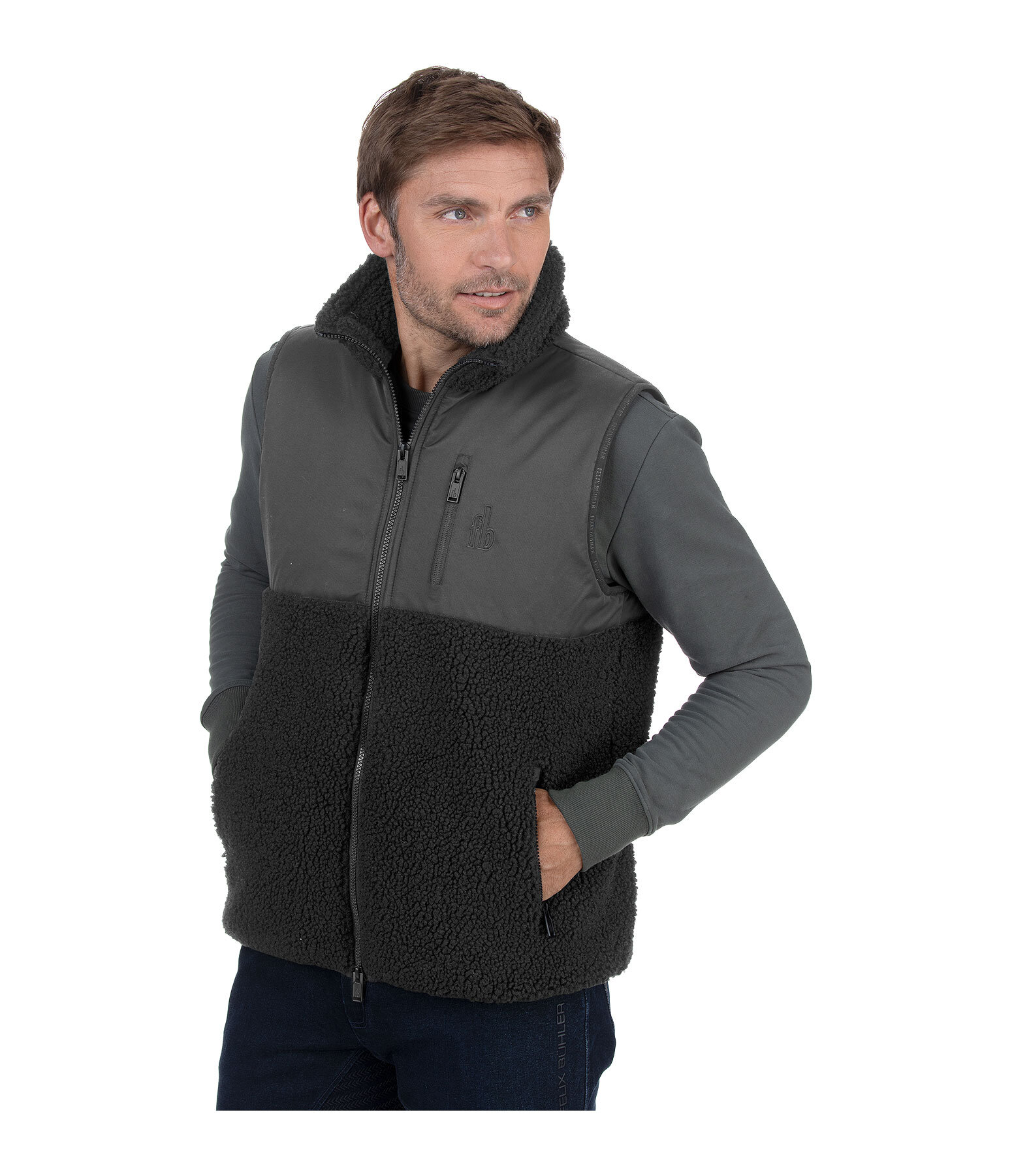 Gilet bi-matire avec polaire Teddy homme  Minnesota