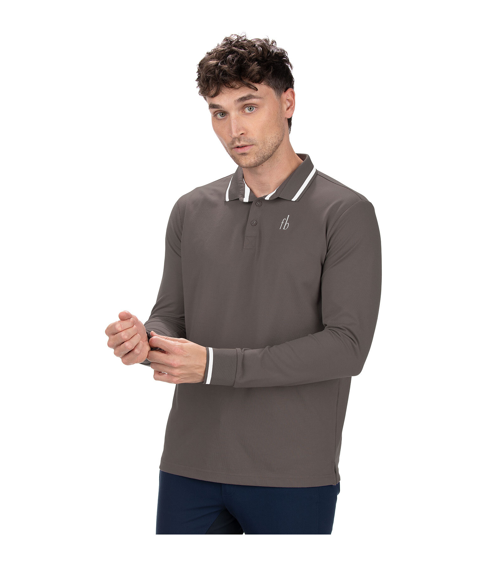 Polo technique � manches longues homme