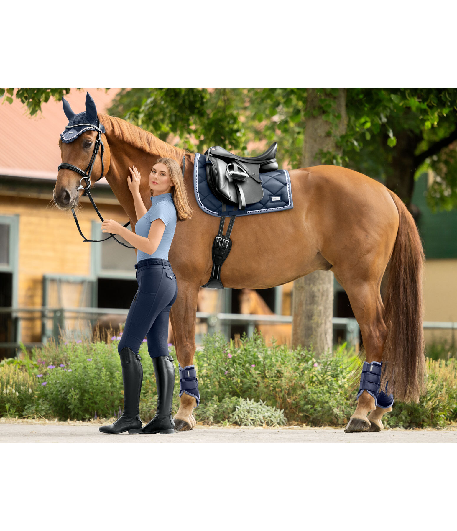 Pantalon d'�quitation d'�t� hybride � fond int�gral grip  Samira-Mesh