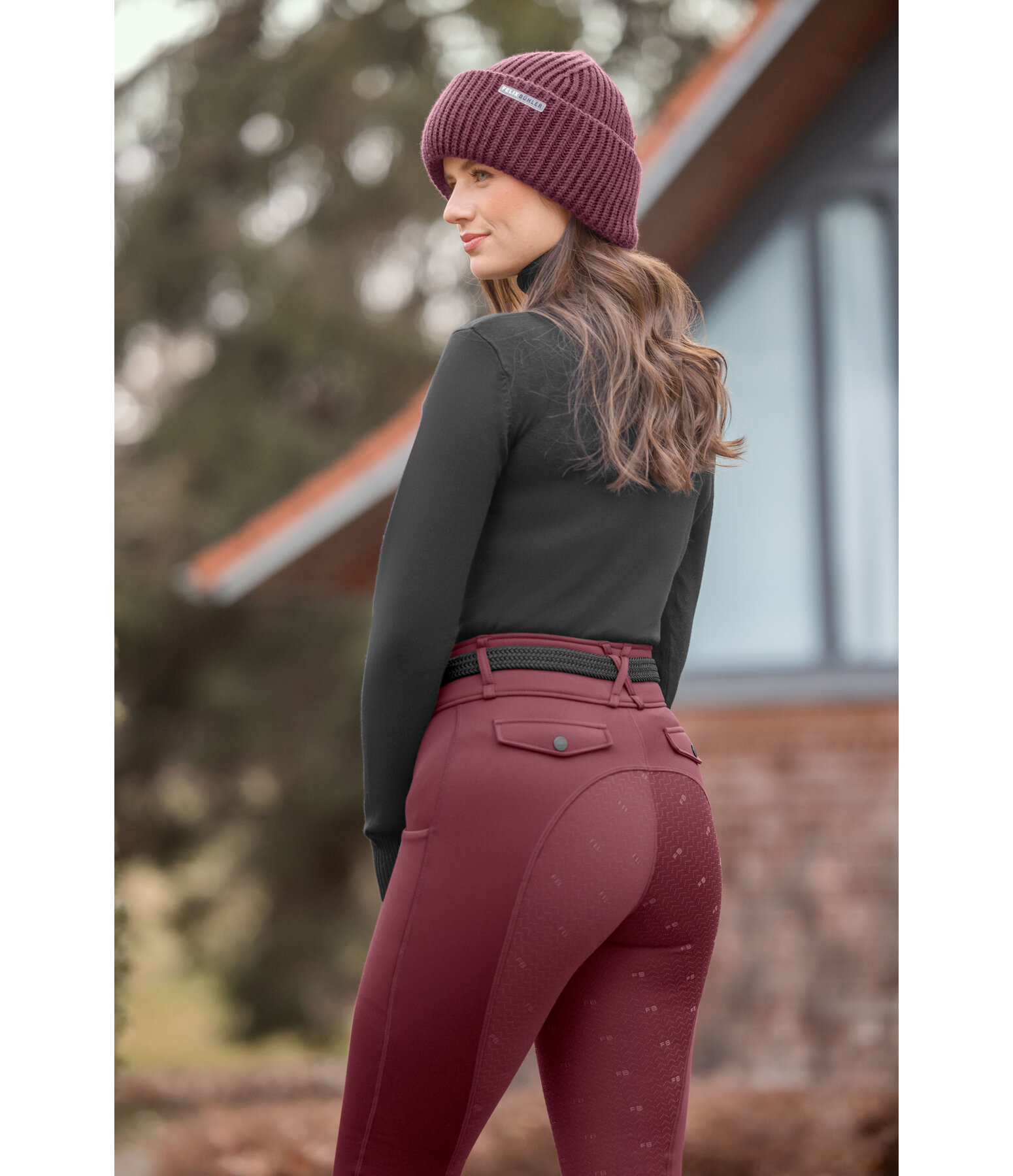 Pantalon d'�quitation thermique hybride � fond int�gral grip  Tina